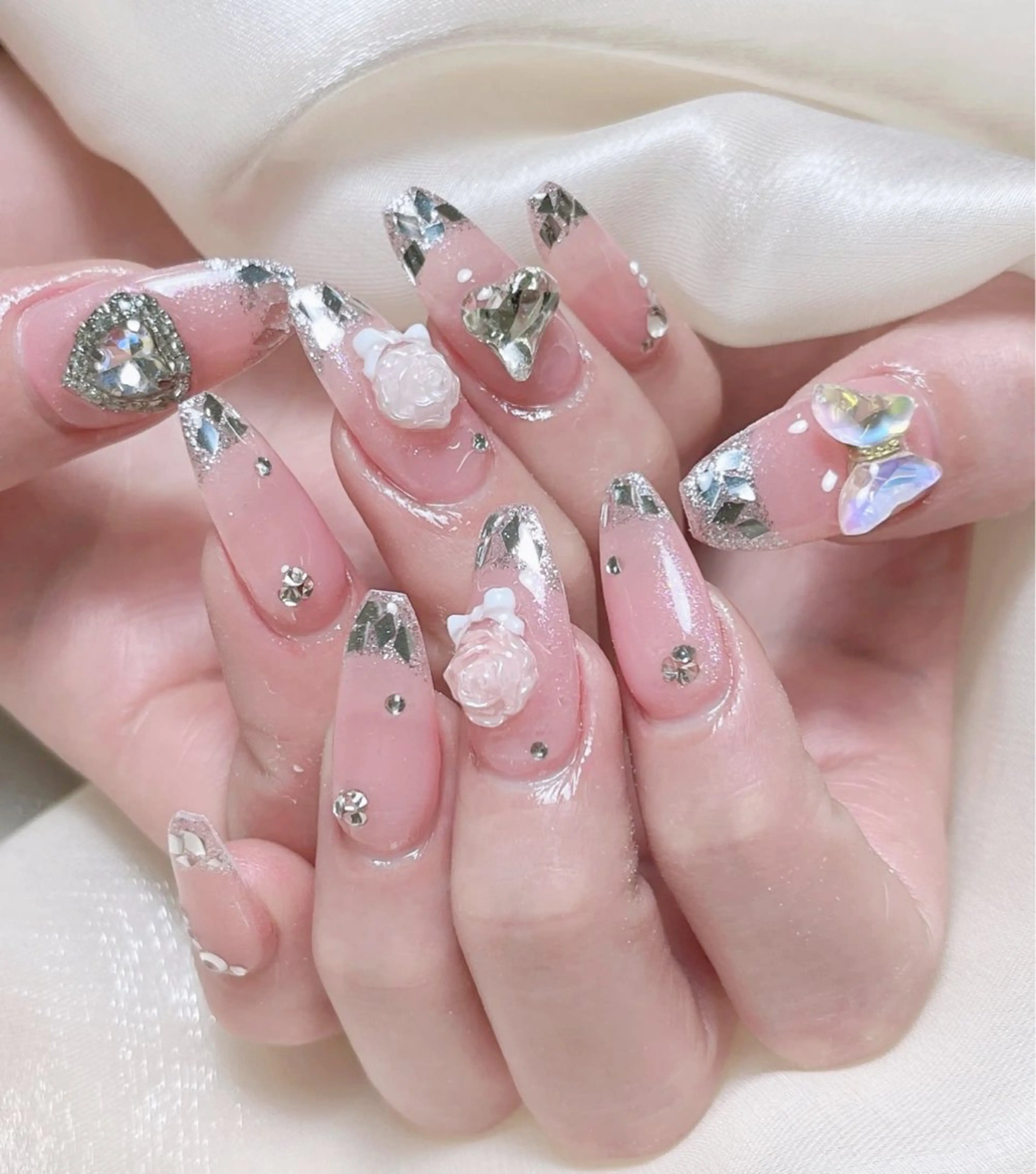 ネイル オーロラネイル ブルー チークネイル フットネイル フレンチネイル ハンドネイル ╹◡╹MimoEye lash🌻Nailのマツエク・マツパデザイン