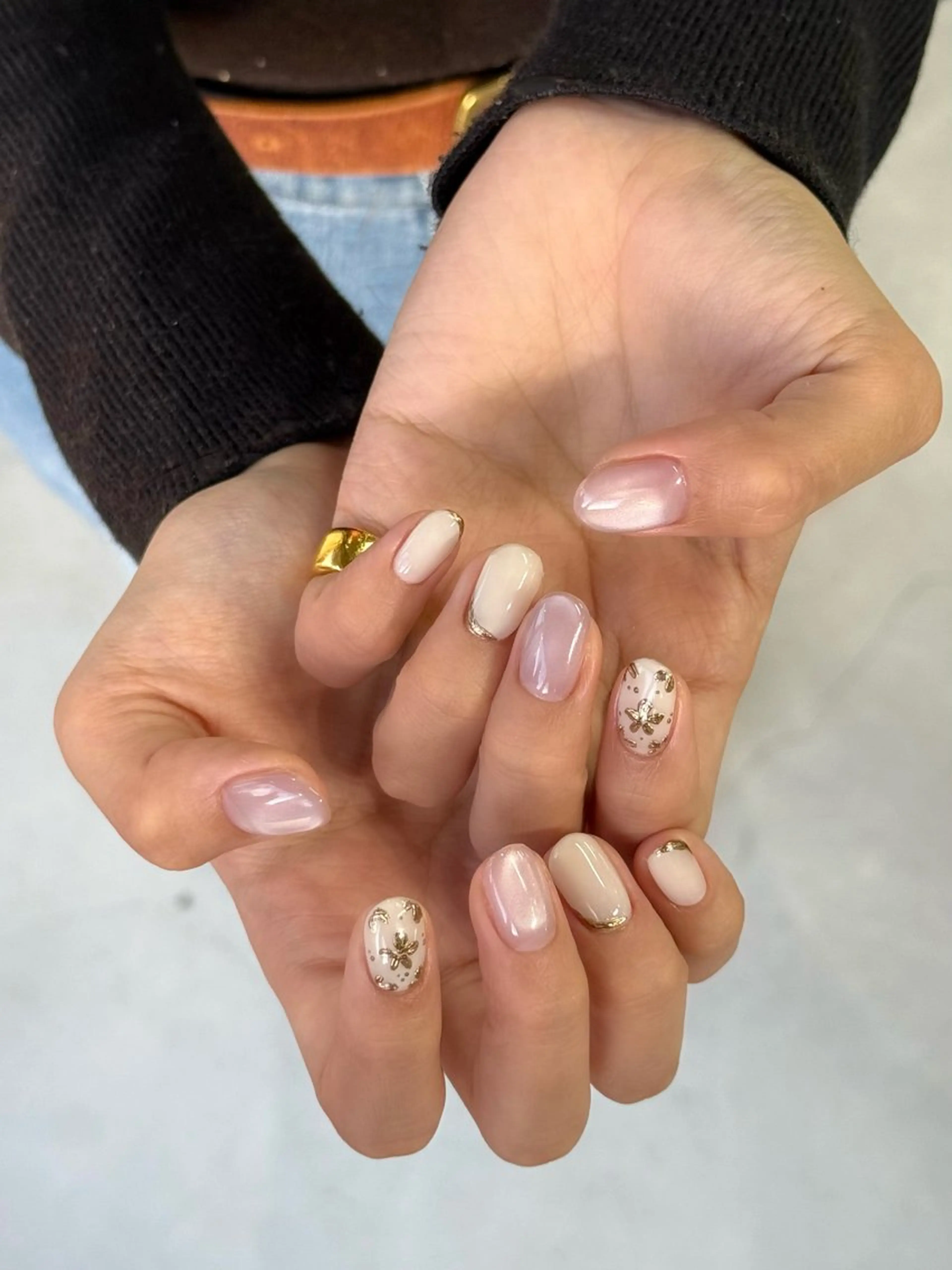 ネイル オフィスネイル シンプルネイル MISATO ネイリスト福岡/薬院のネイルデザイン