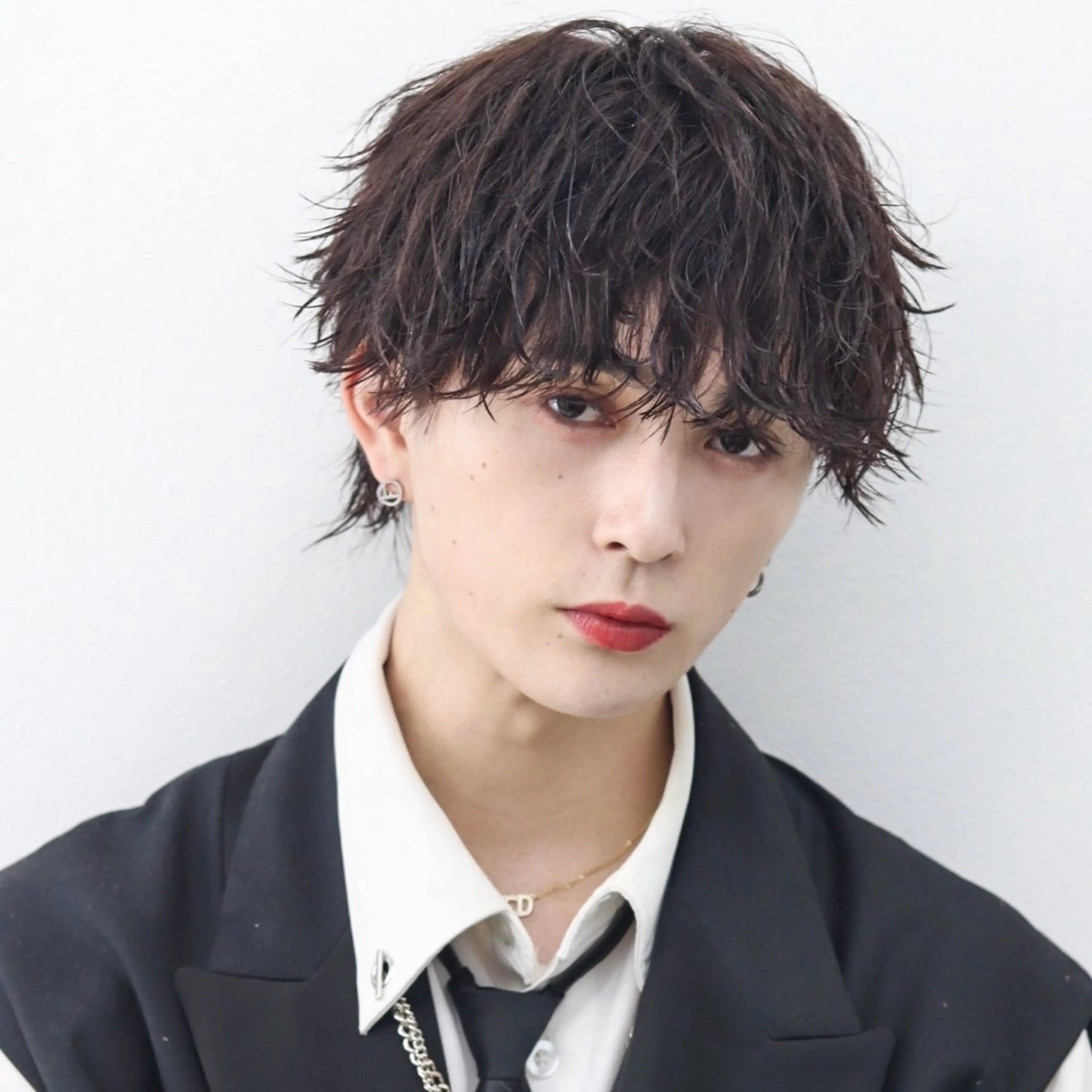 ミディアム カラー パーマ メンズ カット ヘアカラー トリートメント ハイトーン/メンズマ ッシュ/KYOHEIのヘアスタイル