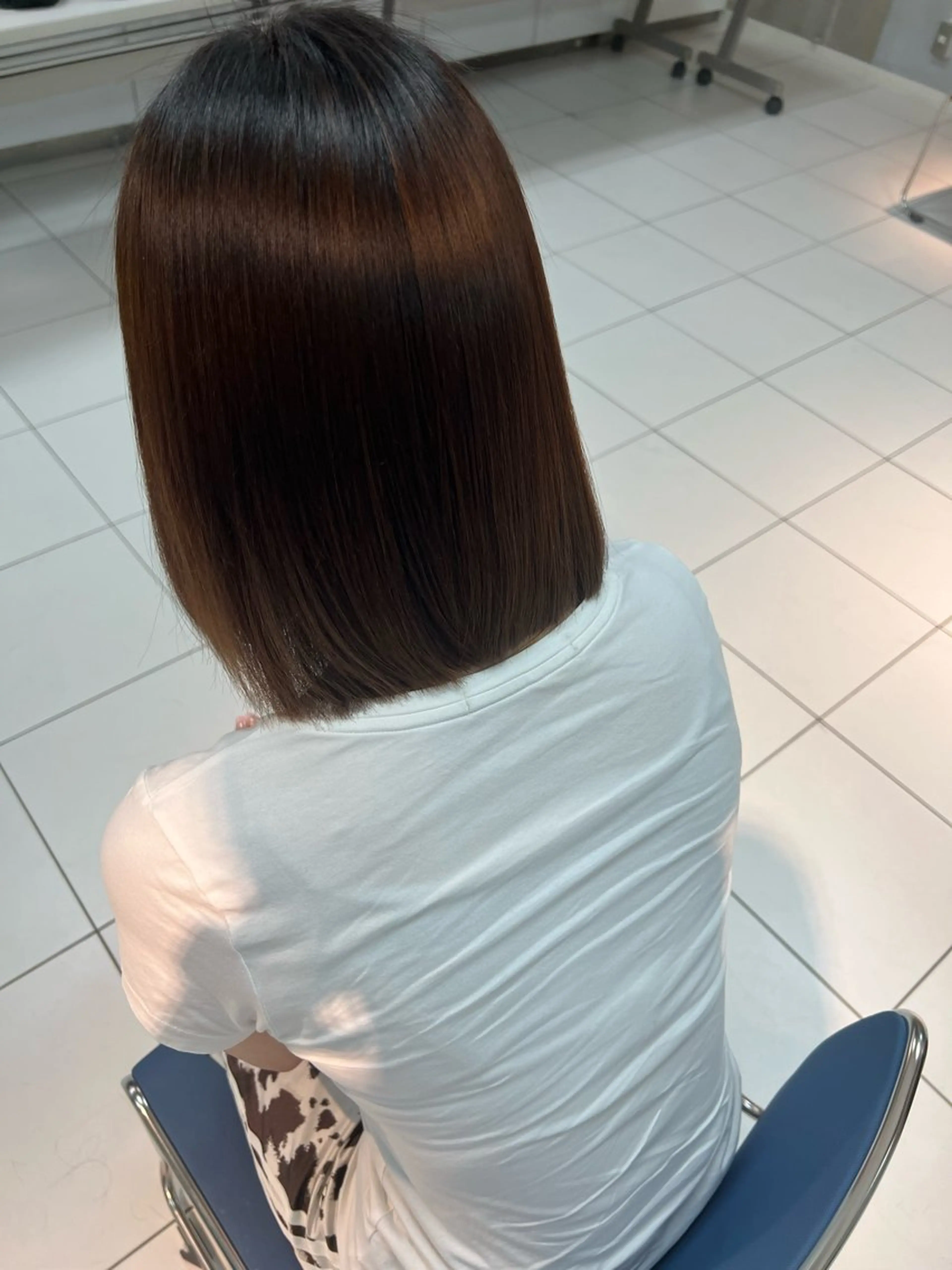 ショート 縮毛矯正 あさひ/透明感 ／ハイトーンのヘアスタイル