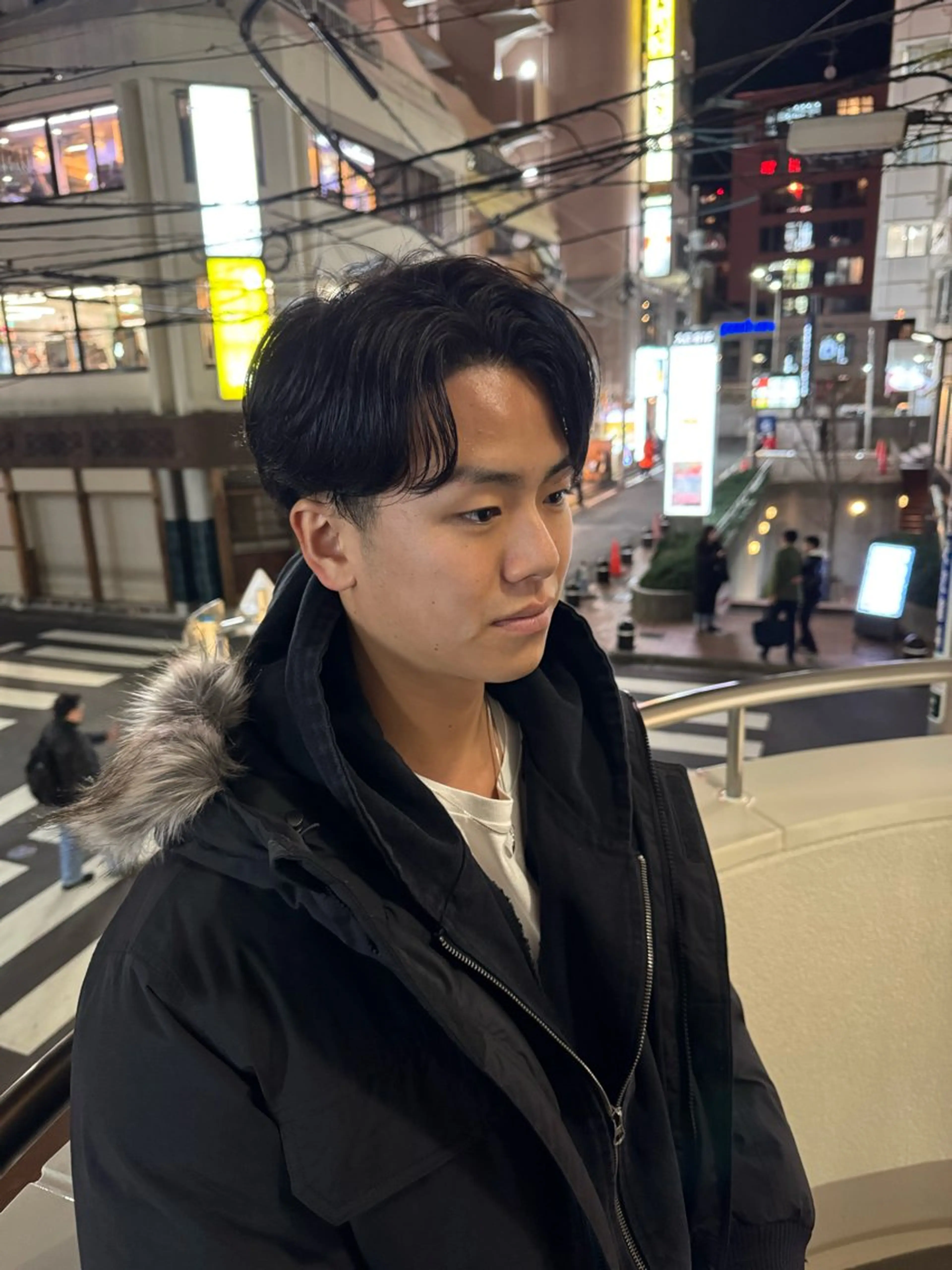 パーマ メンズ カット パーマ トリートメント メンズ特化韓国ヘア シャドウパーマのヘアスタイル