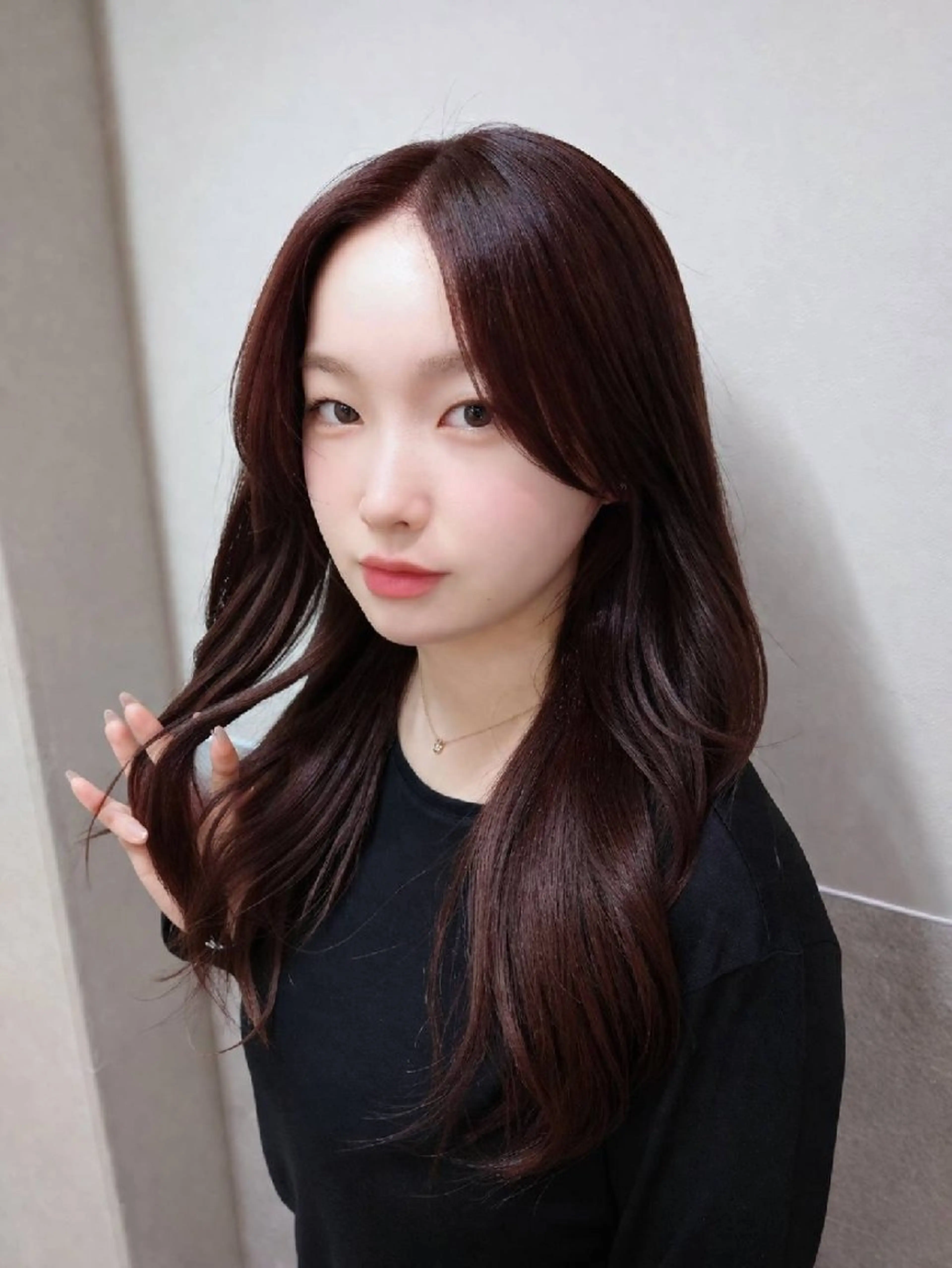 ロング ケアカラー 縮毛矯正✨艶髪　 シノハラ✨髪質改善のヘアスタイル