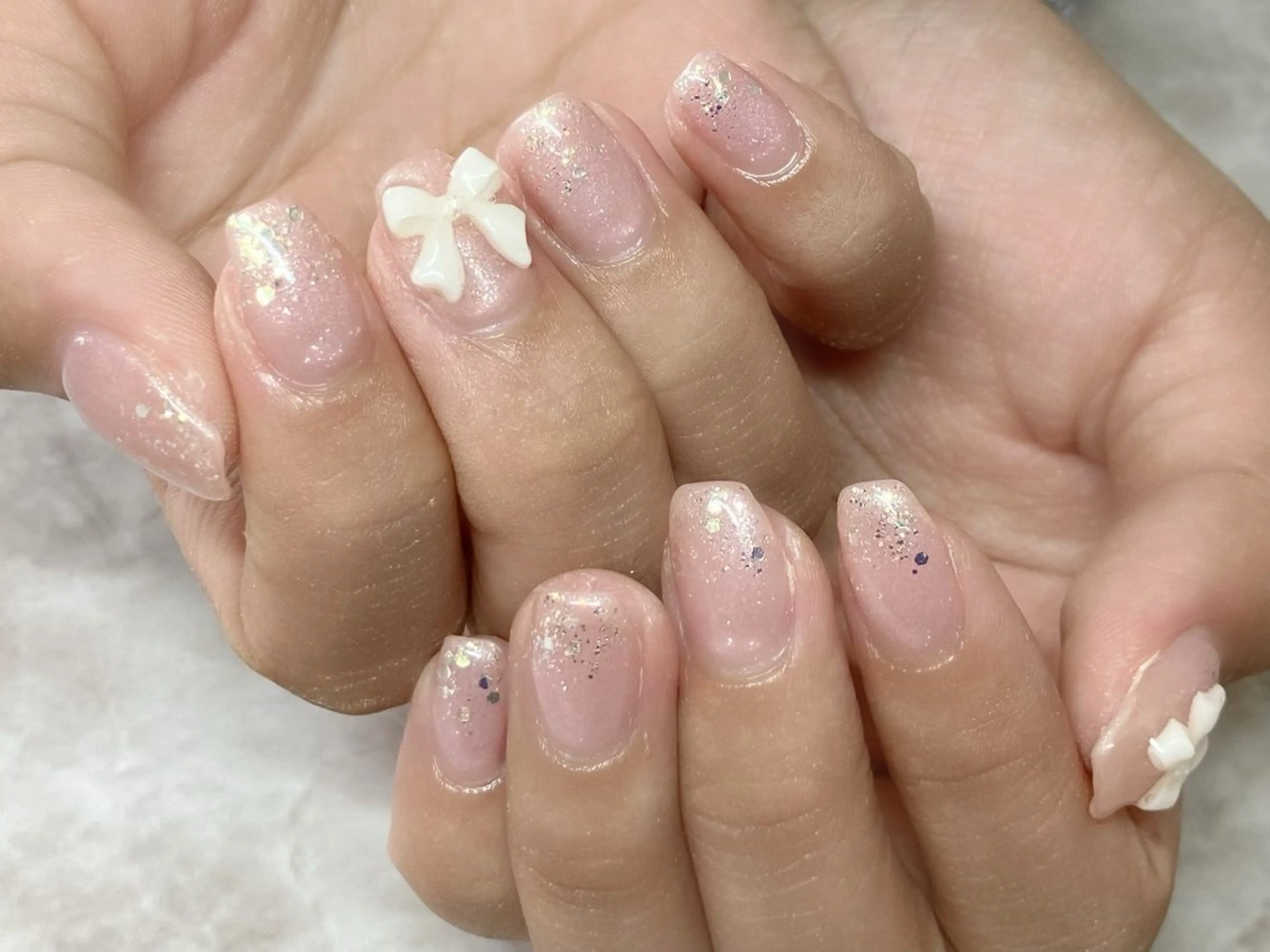 ネイル リボン ハンドネイル Orb nail (オーブ ネイル)のネイルデザイン