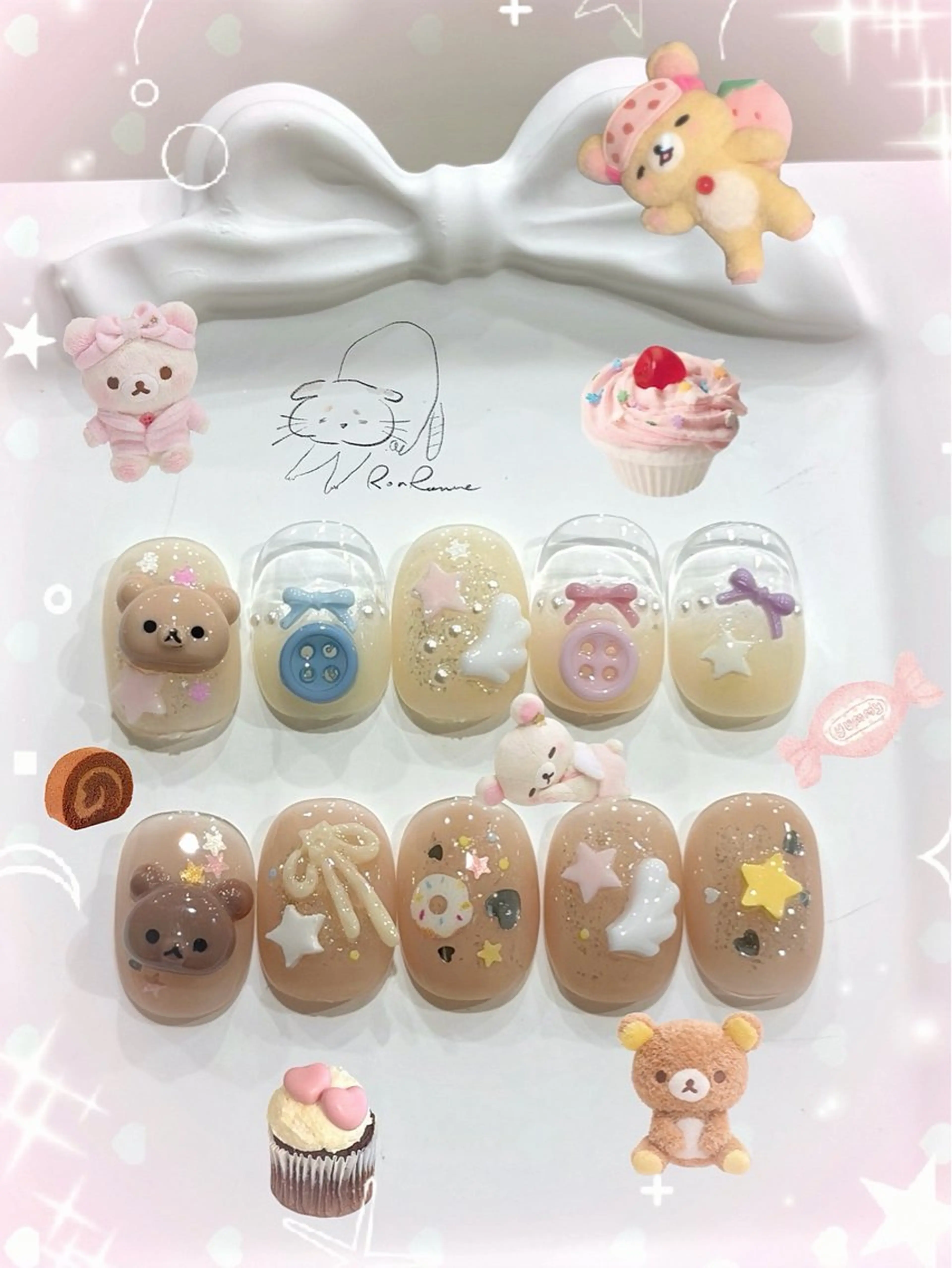 ネイル オーロラネイル 長さ出し フレンチネイル ジェルネイル ミラーネイル ハンドネイル ronronne .のネイルデザイン