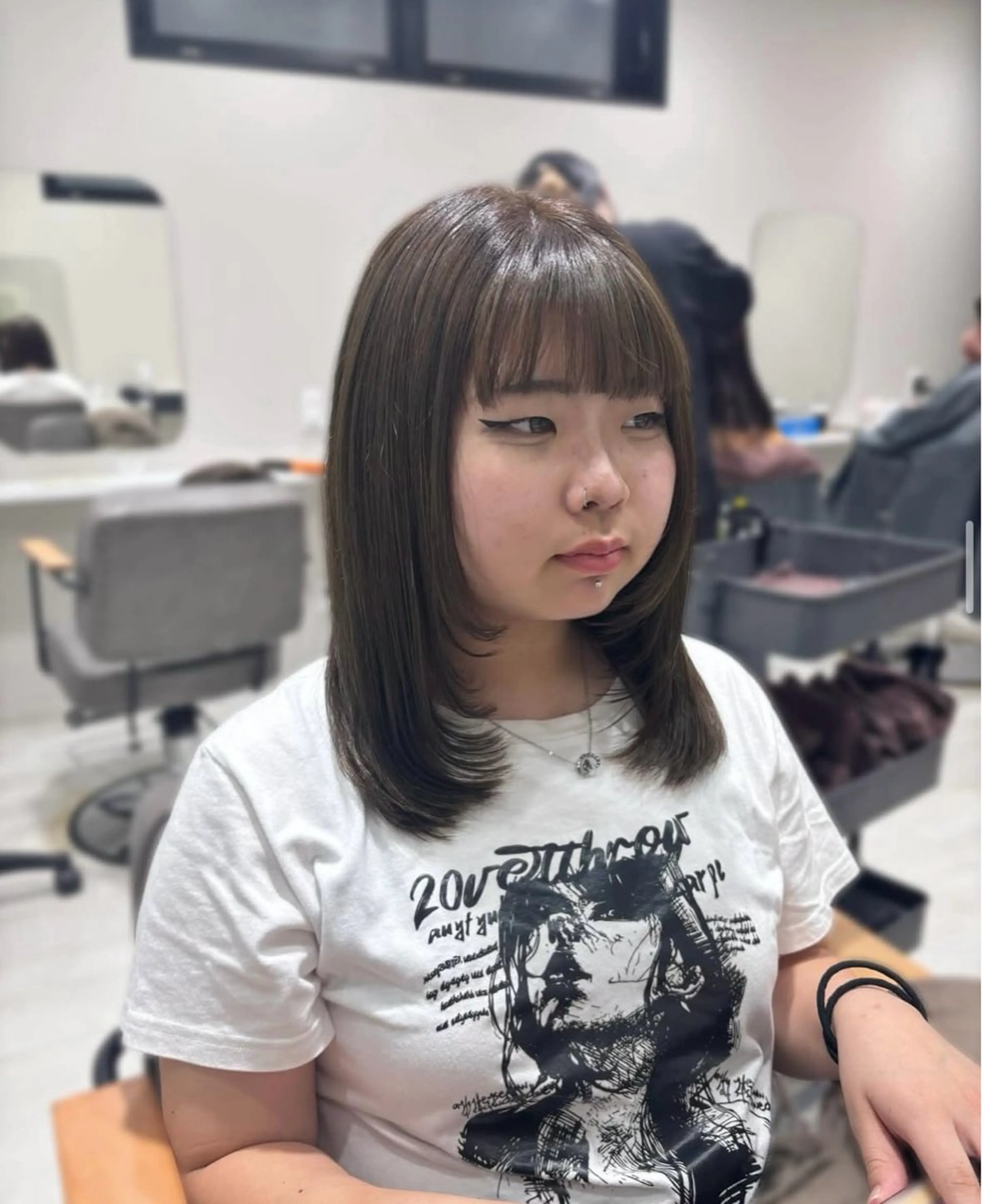 ミディアム レイヤーカット カット ヘアカラー 🌿髪質改善/レイヤ ー🌿ひかるんのヘアスタイル