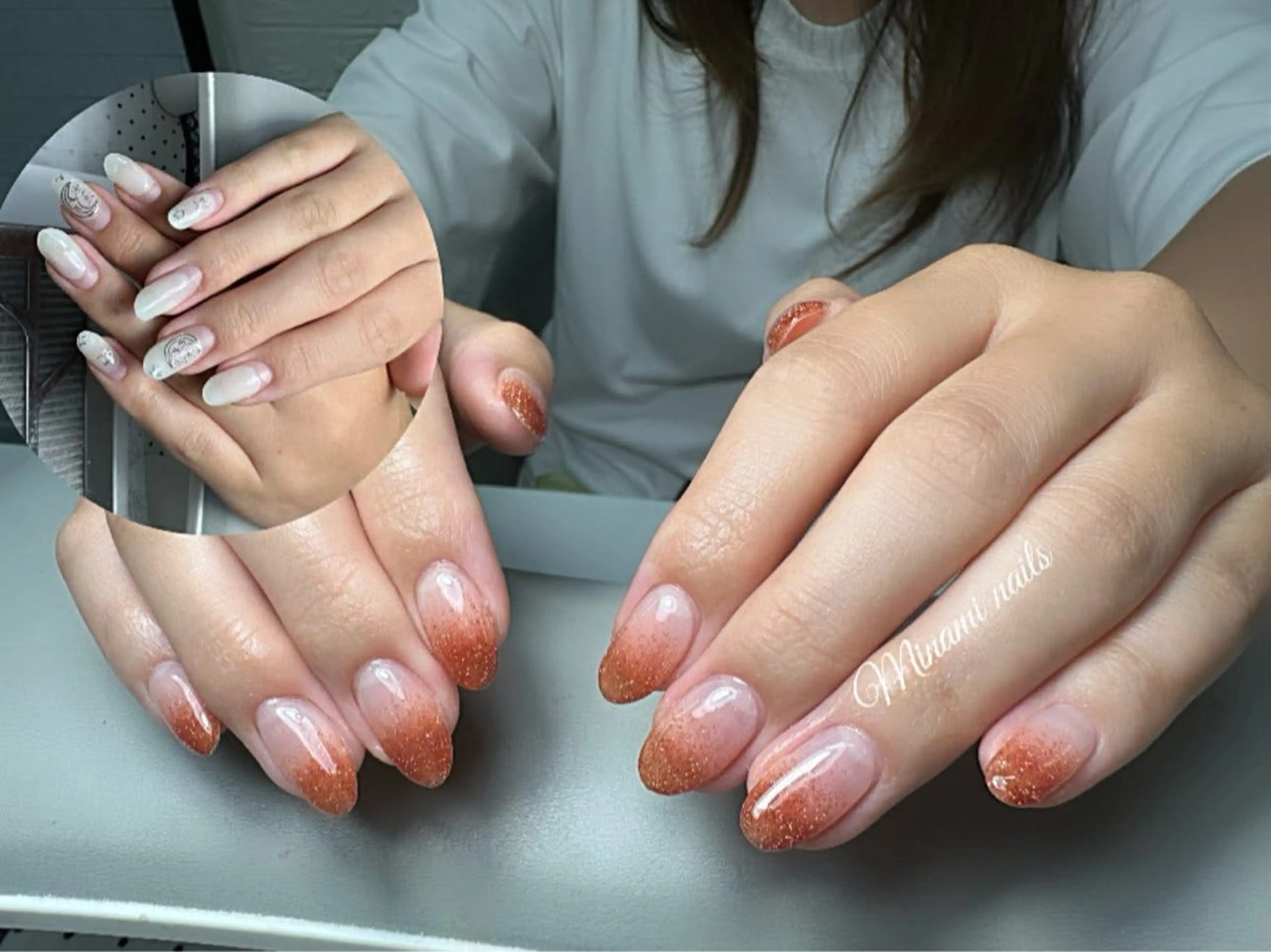 ネイル アートネイル オーロラネイル ガーリー キラキラネイル 韓国ネイル Minami Nailsのネイルデザイン