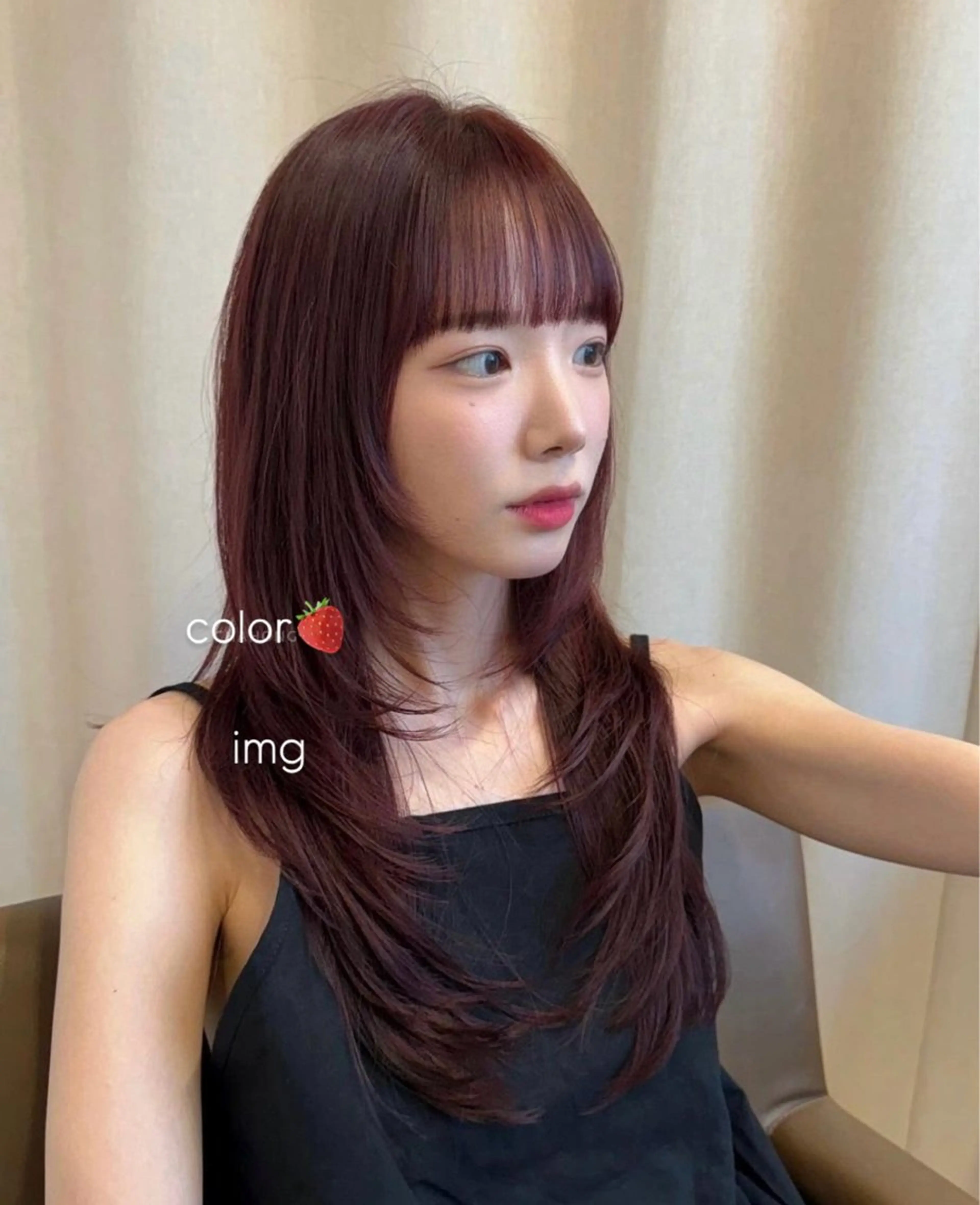 カラー rinka/暖色 ボブカットモデルのヘアスタイル