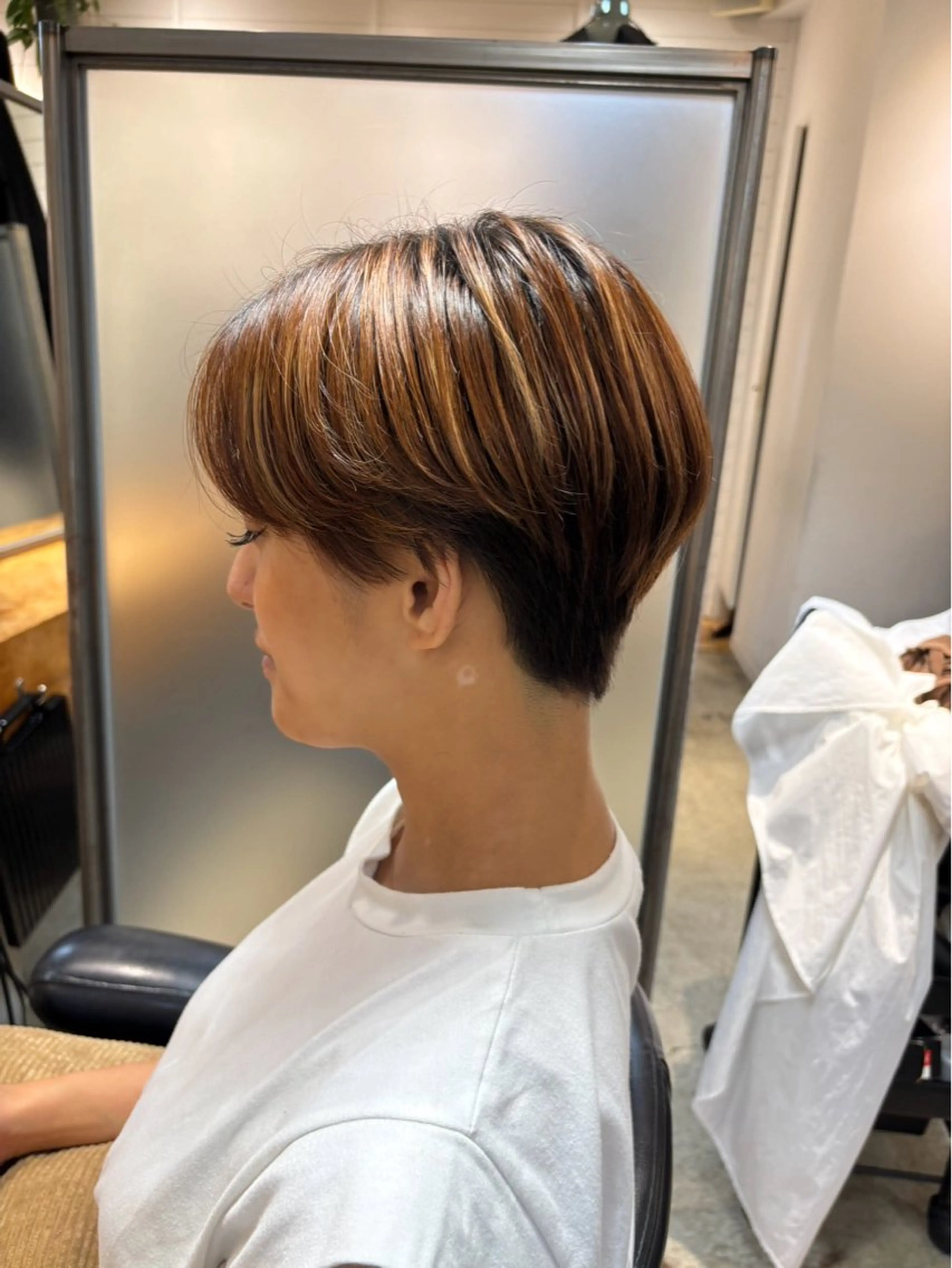 ショート ハンサムショート ショートヘア ブリーチカラー/ 透明感/aika¨̮のヘアスタイル