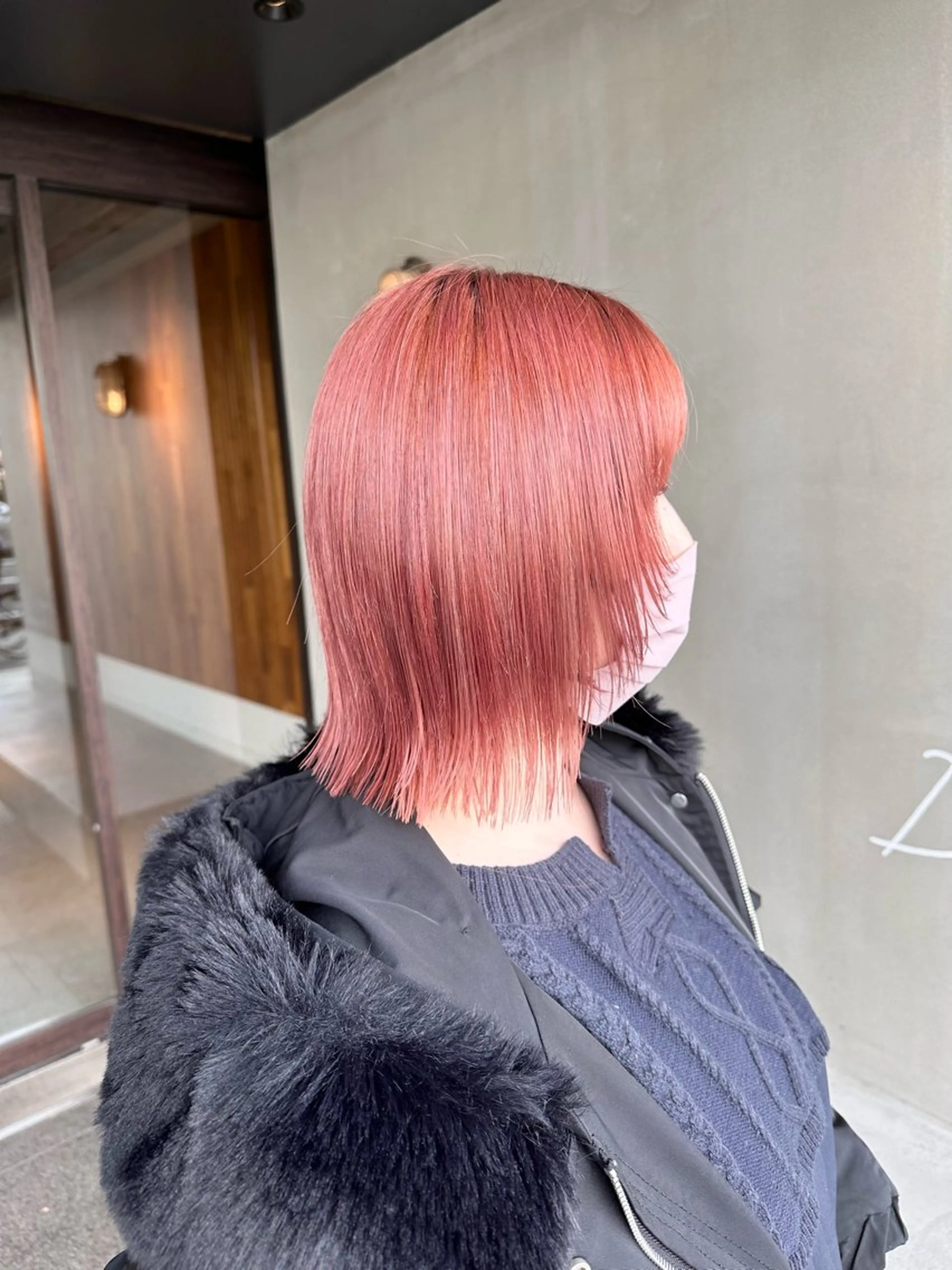 ミディアム カット ヘアカラー ピンクカラー/ mana🎀のヘアスタイル