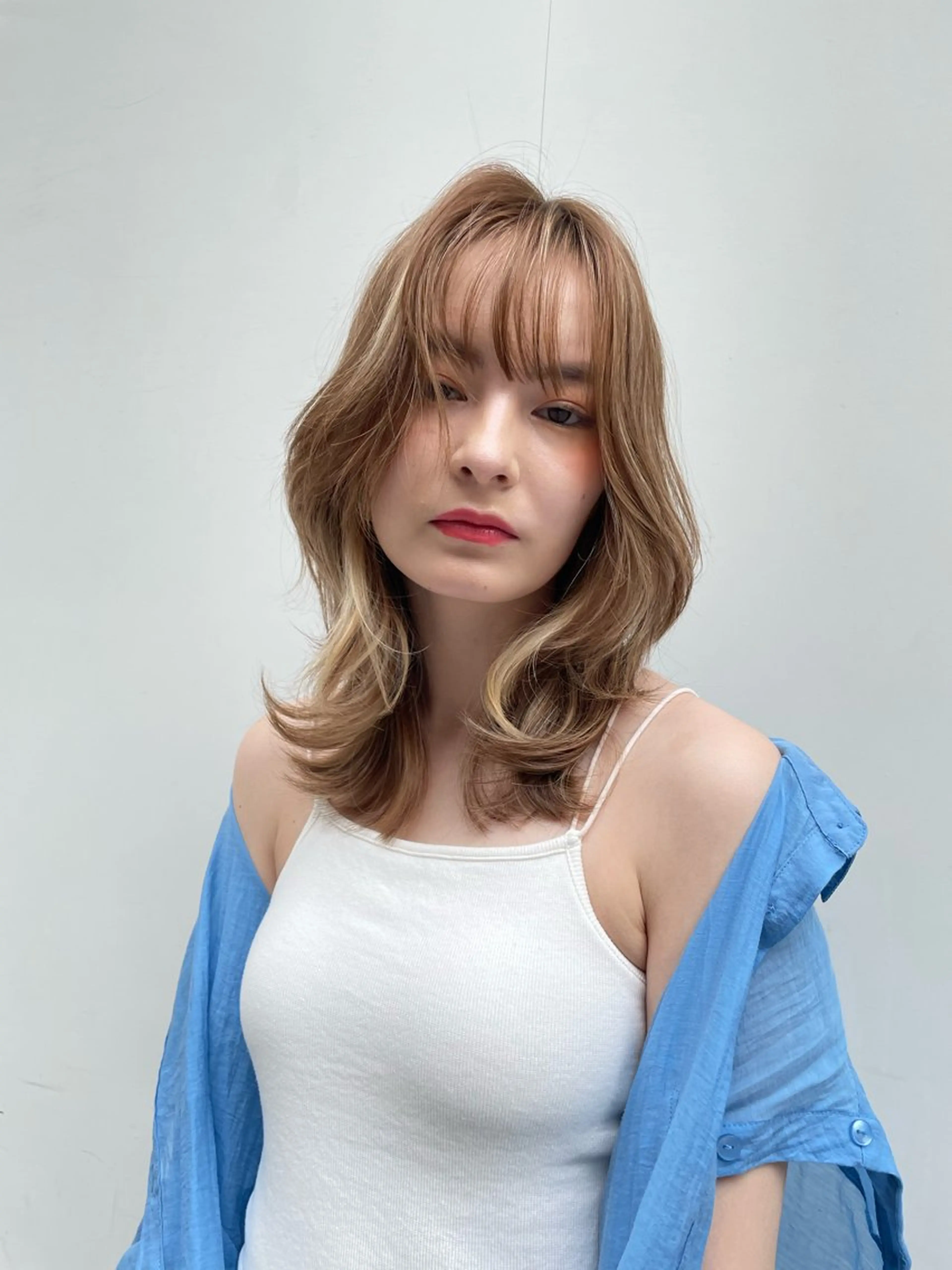 ミディアム カット ヘアカラー 韓国ヘア🇰🇷 YURIYAのヘアスタイル