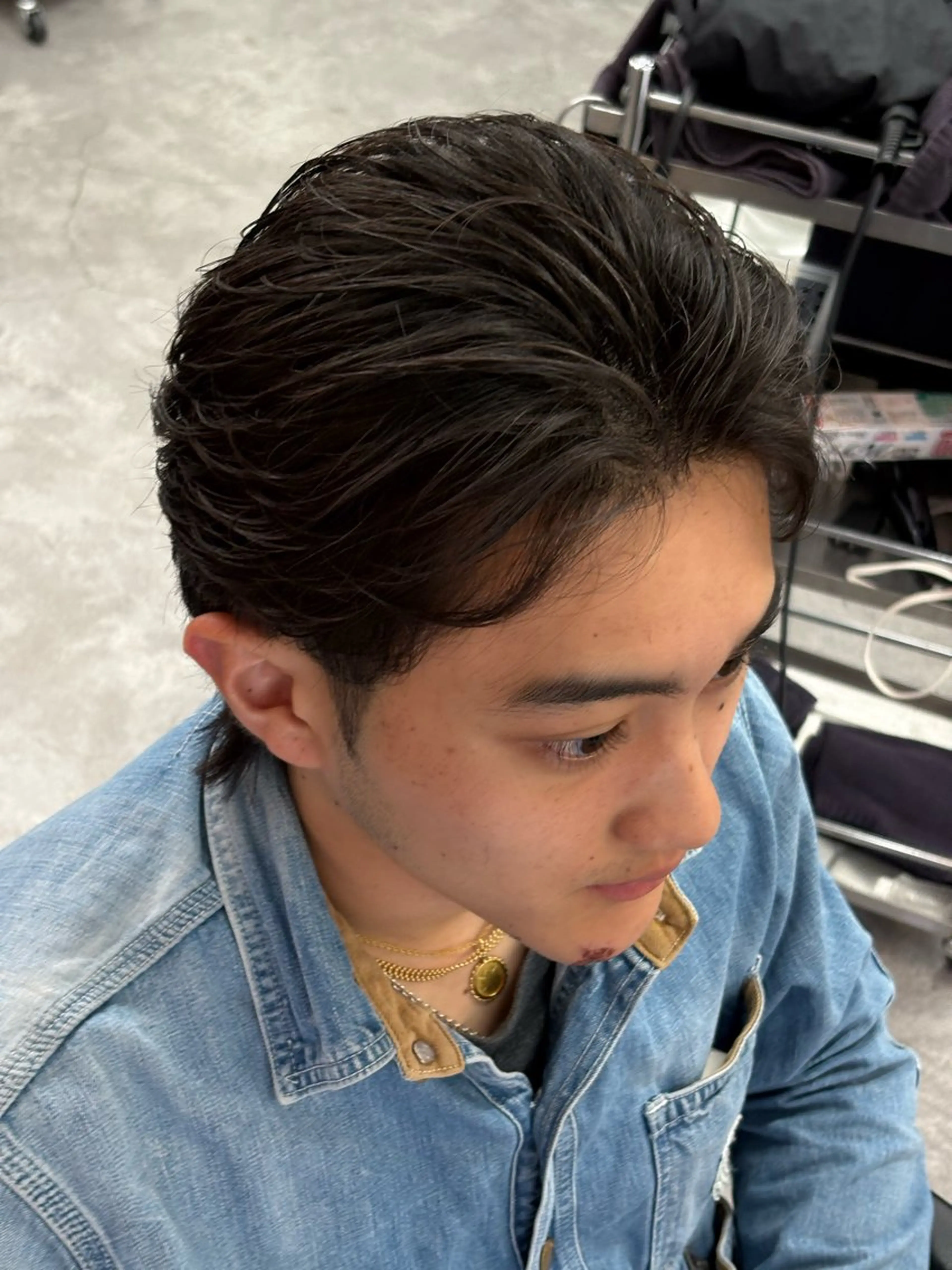 ショート カラー パーマ メンズ カット ヘアセット メンズパーマ特化 🔥韓国ヘア職人🔥のヘアスタイル