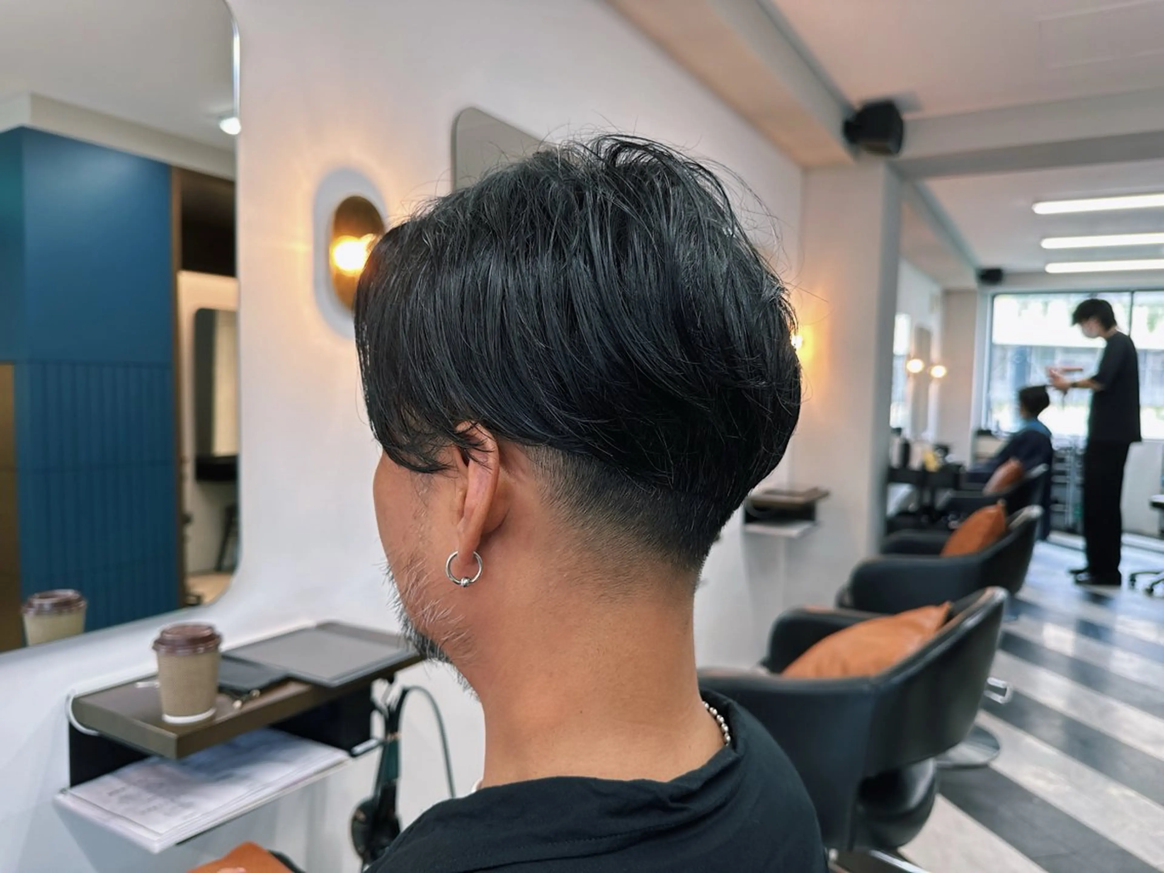 メンズ センターパート 刈り上げ 清川 泰斗のヘアスタイル