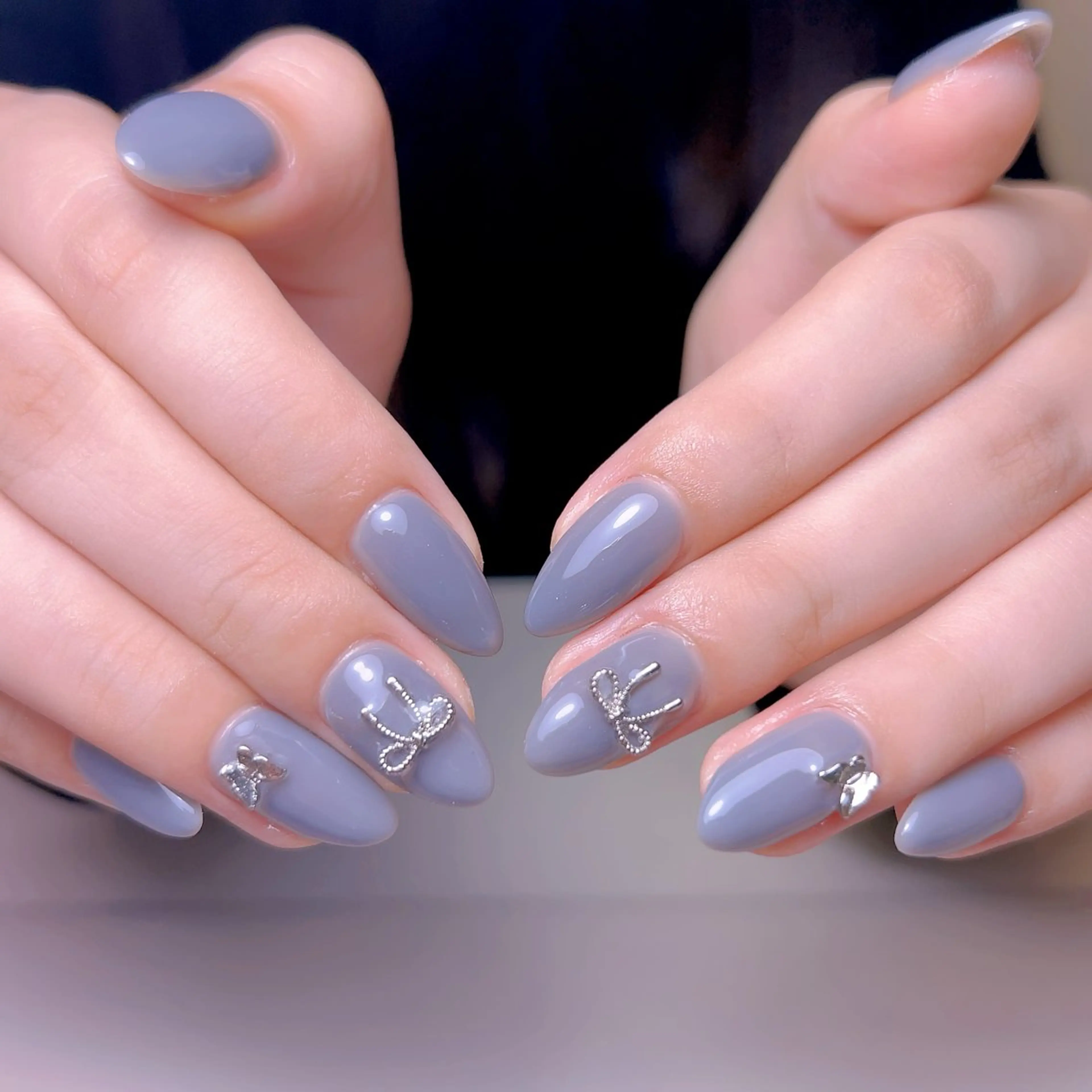 ネイル フレンチネイル ジェルネイル グラデーション 韓国ネイル マグネットネイル ハンドネイル 【長さ出し】 IRIS NAILのネイルデザイン