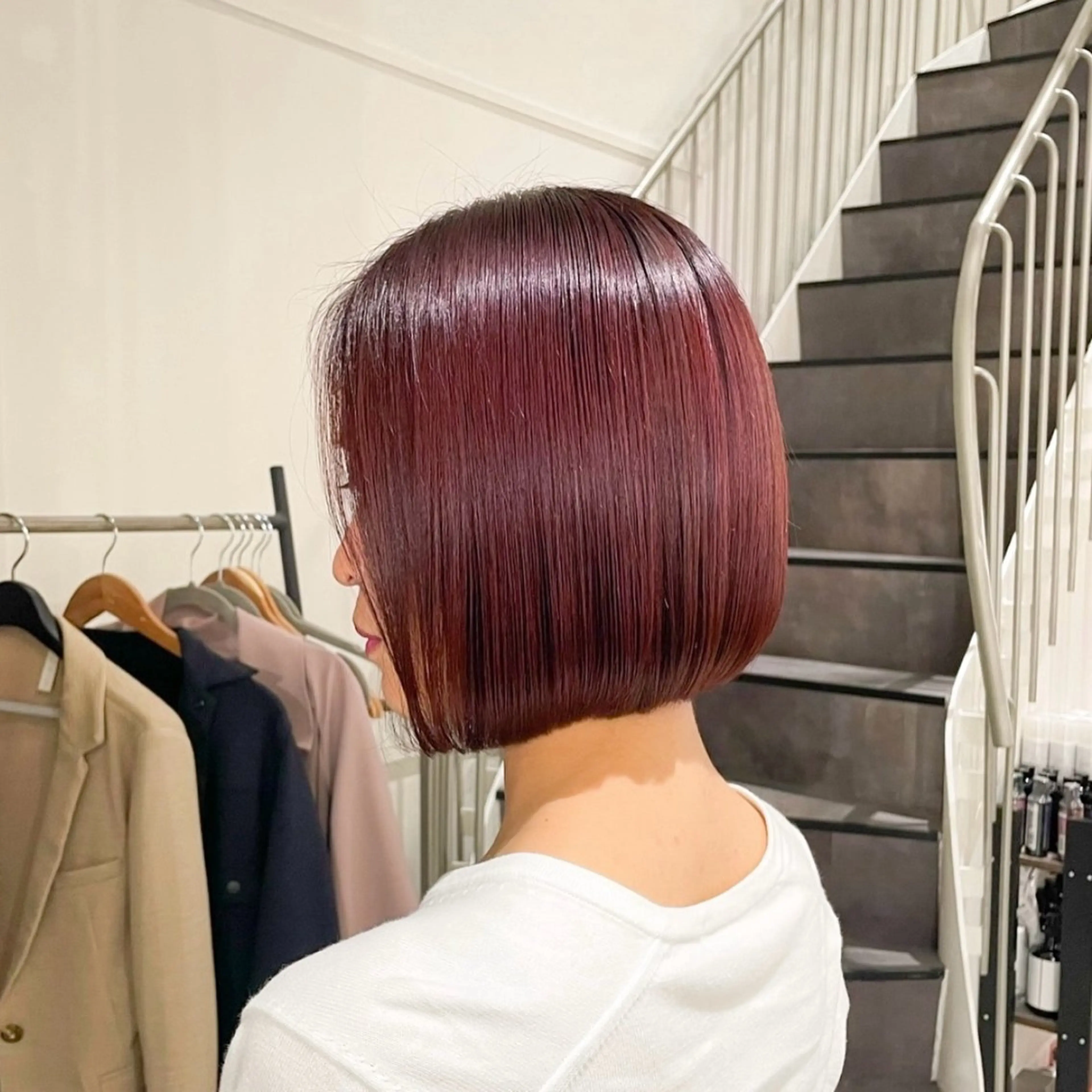 ショート 髪質改善 レイヤーカット カット ヘアカラー Attrait .のヘアスタイル