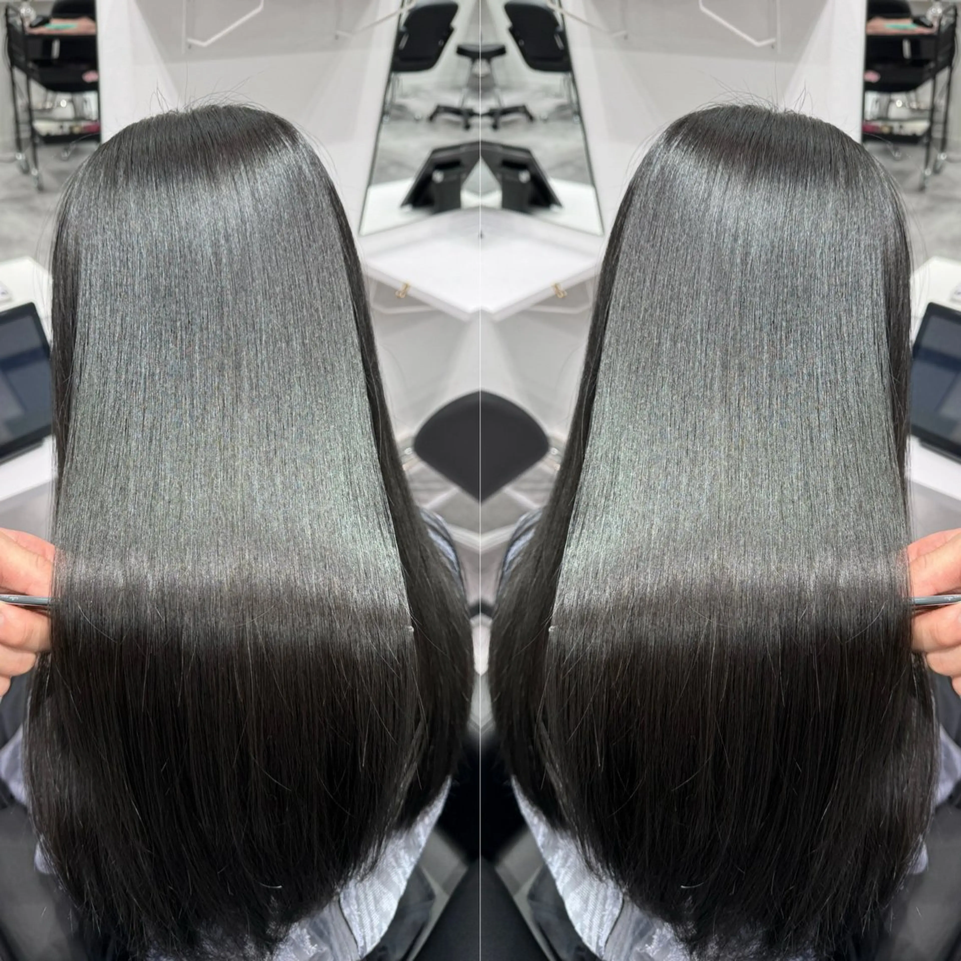 セミロング 💘MICOTO藤沢 髪質改善ブリーチ💘のヘアスタイル