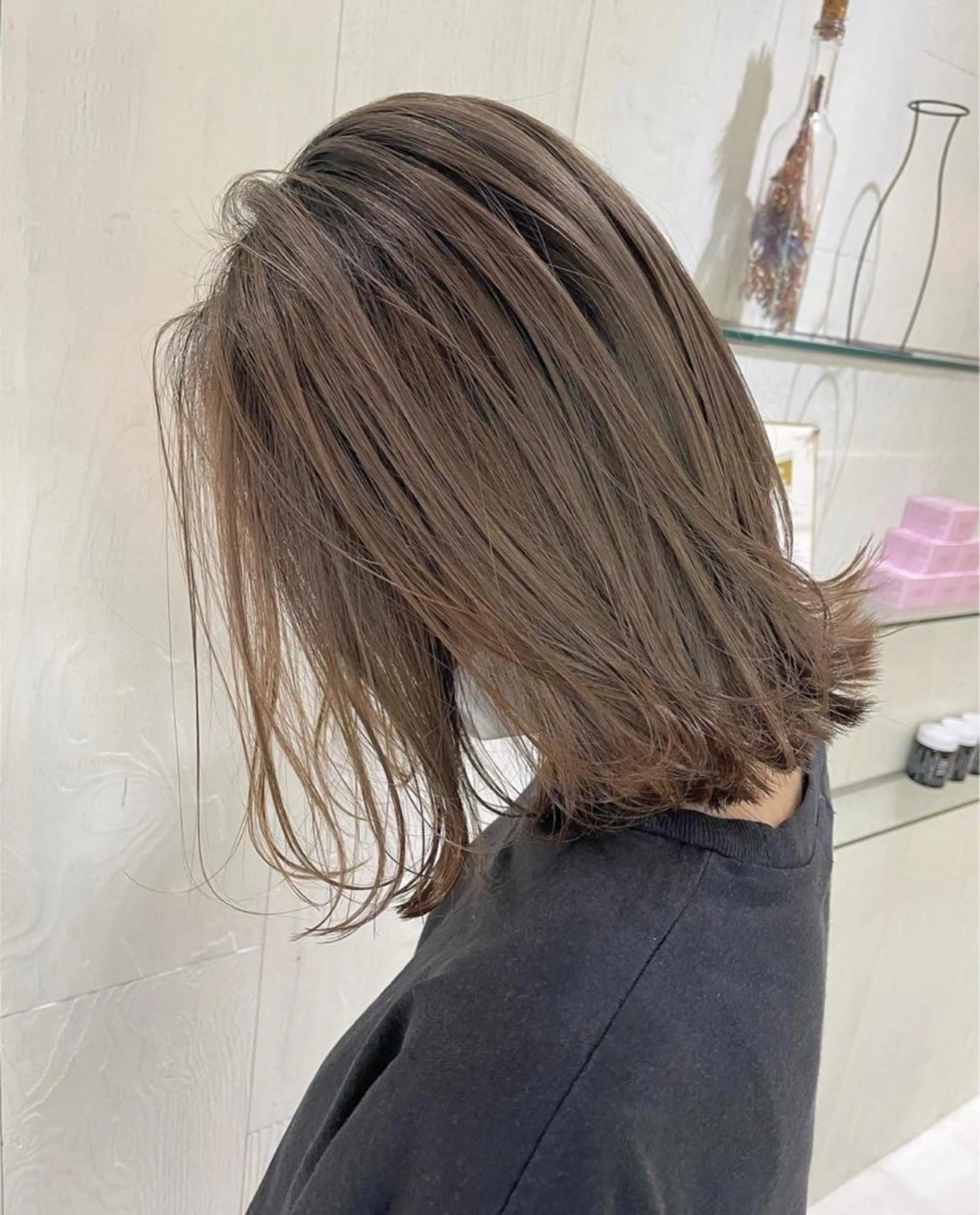 ミディアム カラー レイヤーカット トリートメント ヘアカラー トリートメント 河合秀明/ショート /ボブ/レイヤーのヘアスタイル