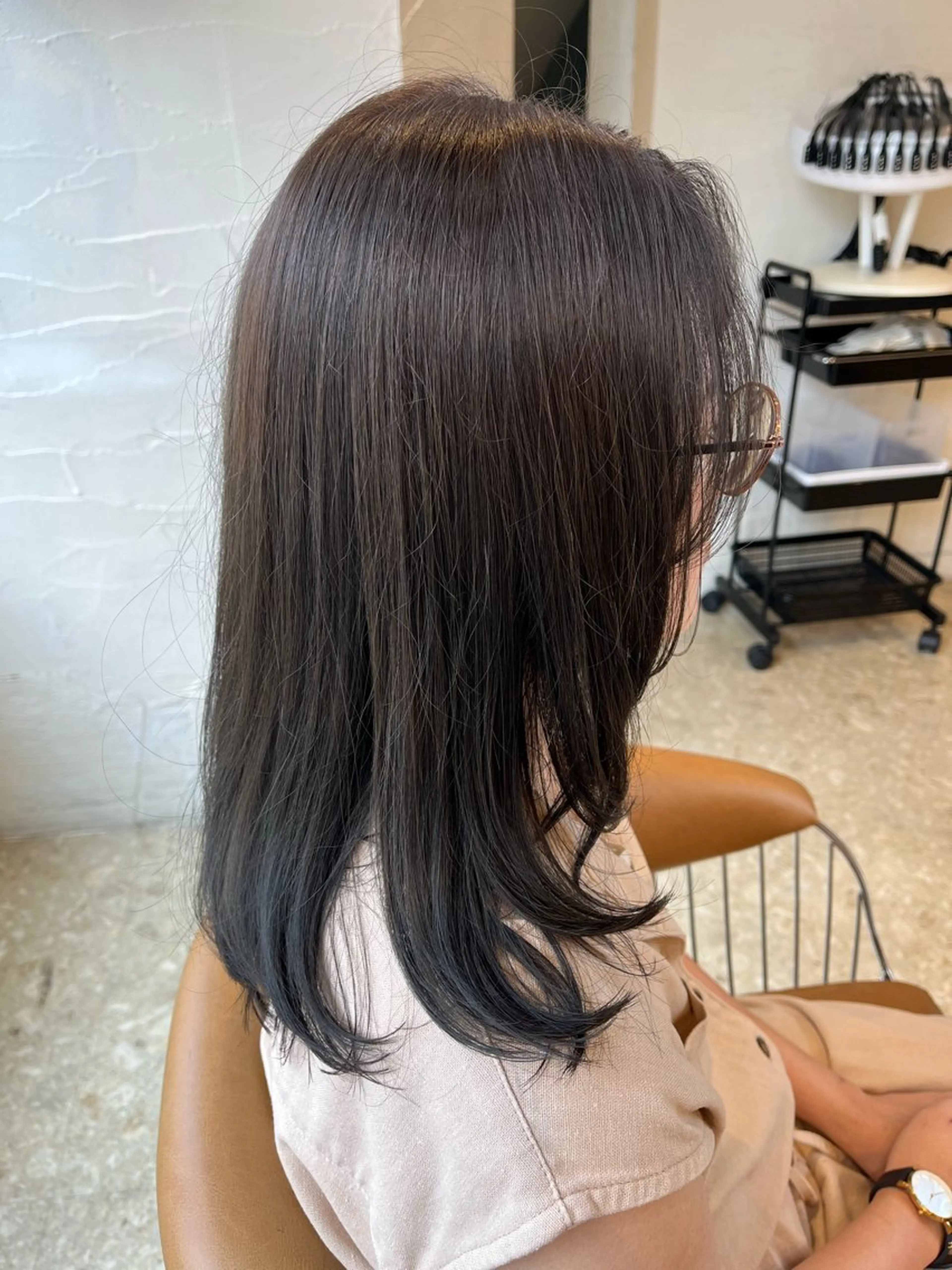 ミディアム カラー カット ヘアカラー うしだ かおるのヘアスタイル