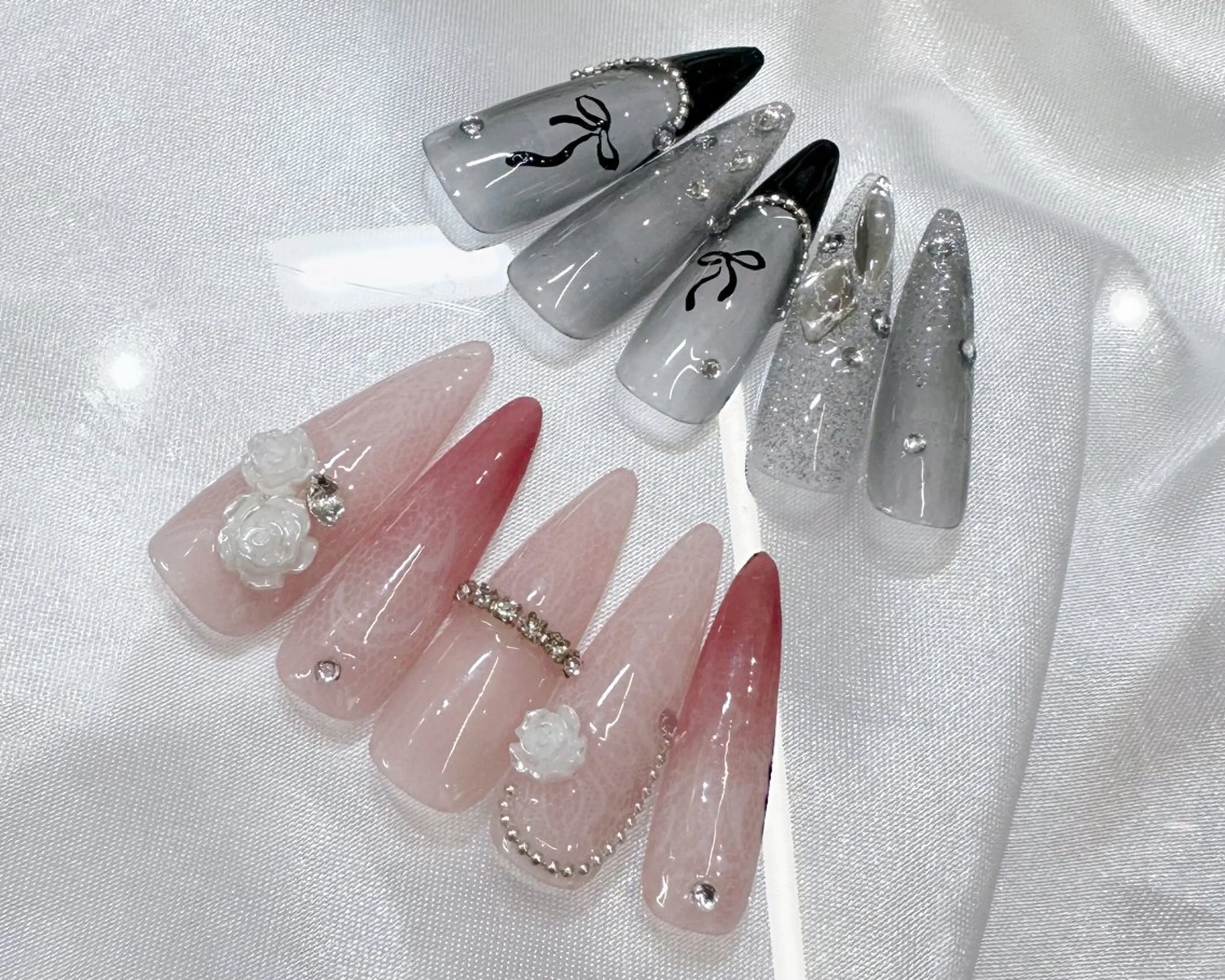 ネイル ハンドネイル NON🎀韓国 ちゅるんワンホン🎀のネイルデザイン