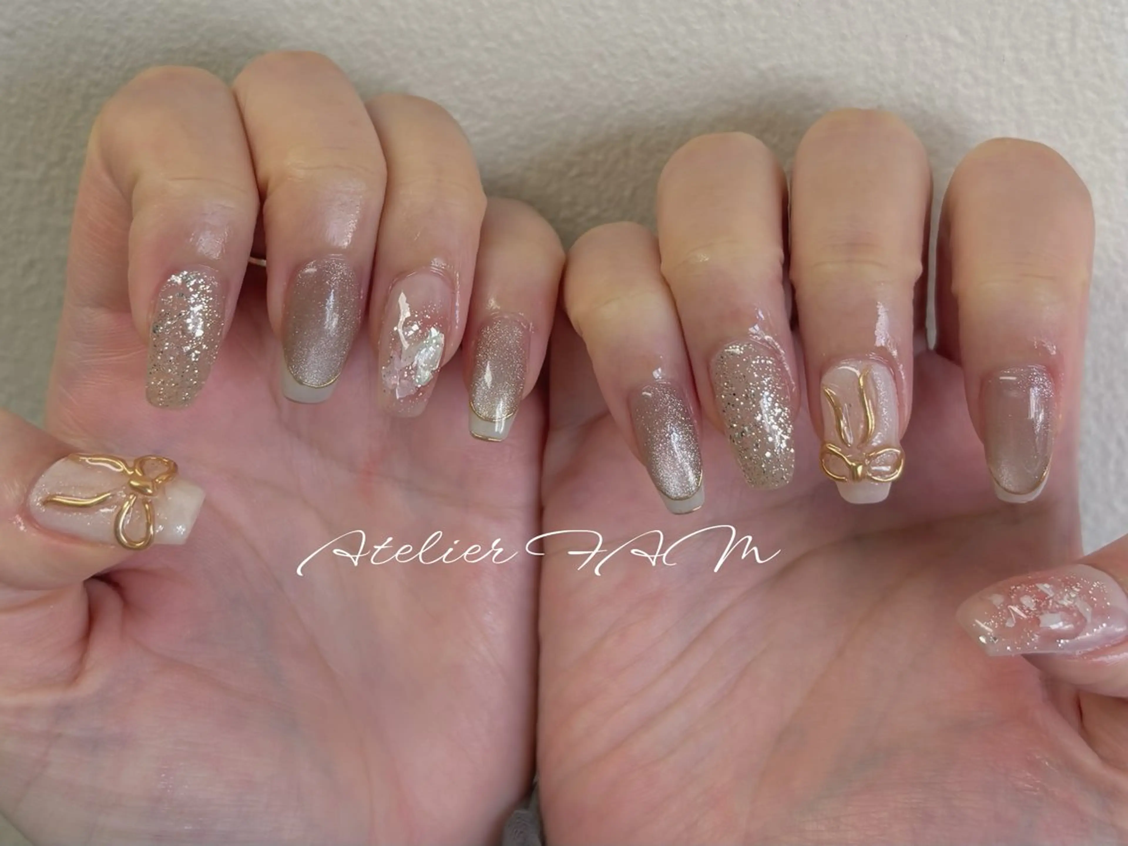 セミロング ハンドネイル nail&eyelashsalon atelier fam上本町店所属・アトリエ FAMのネイルデザイン