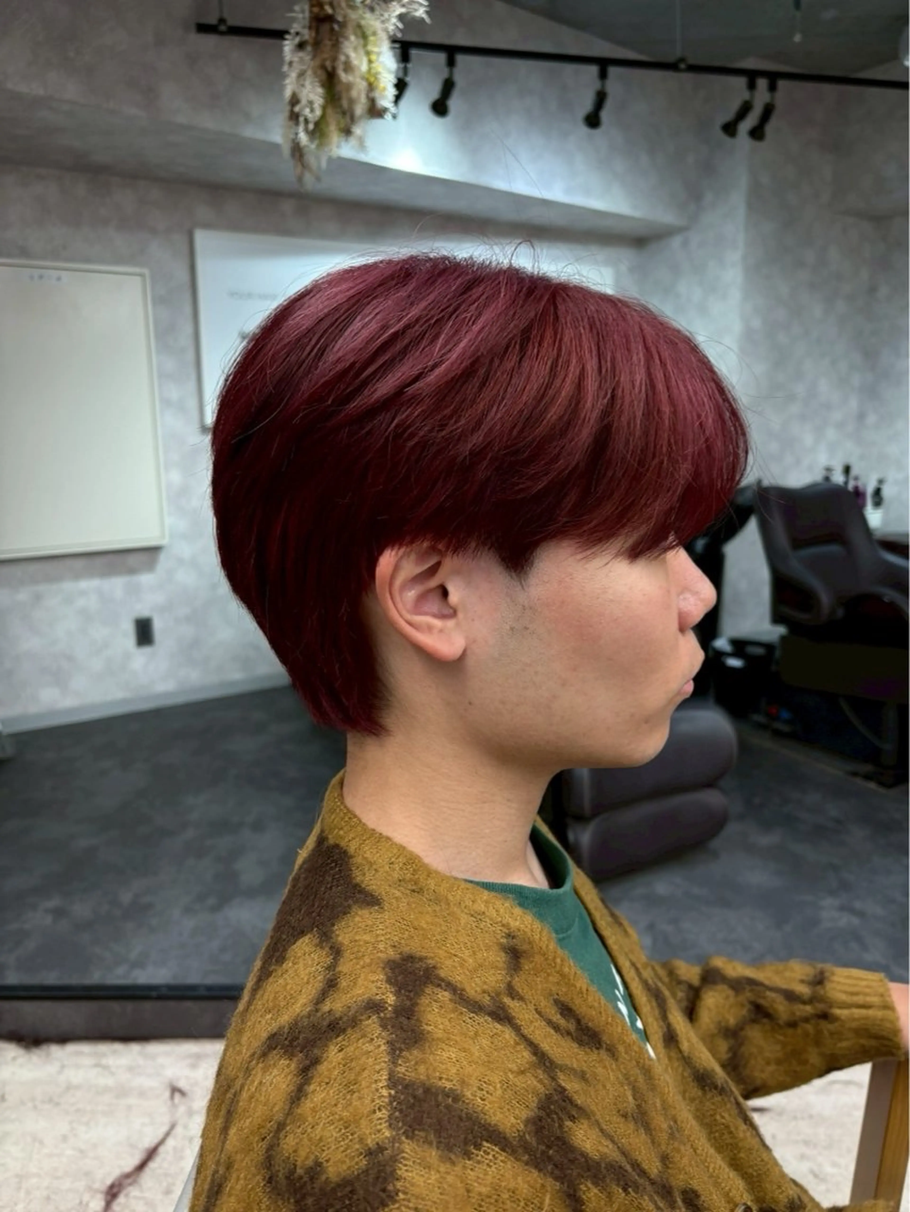 ショート カラー メンズパーマ特化 園田 楓莉のヘアスタイル