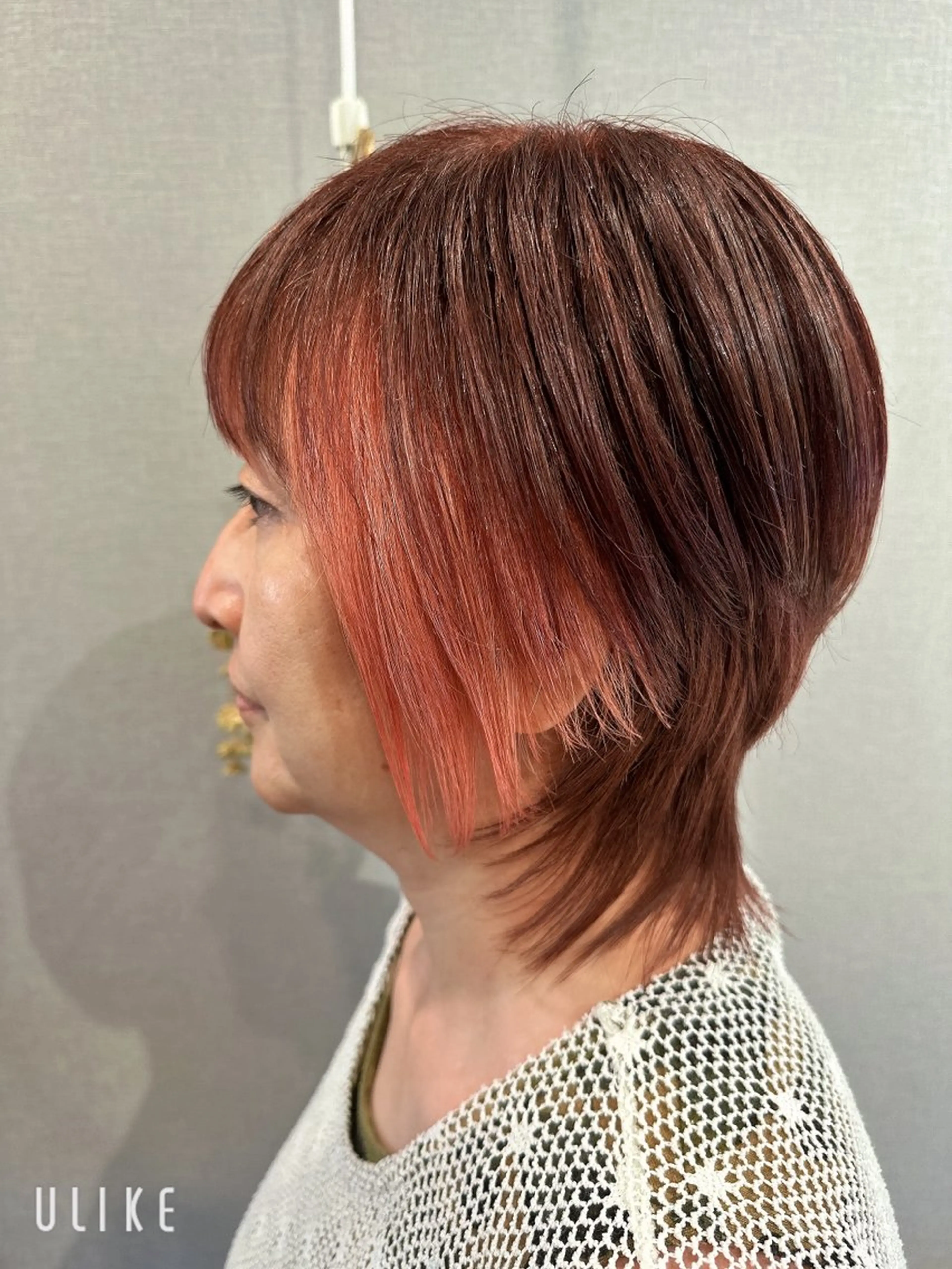 ショート ミストバング ヘアカラー K Harukaのヘアスタイル