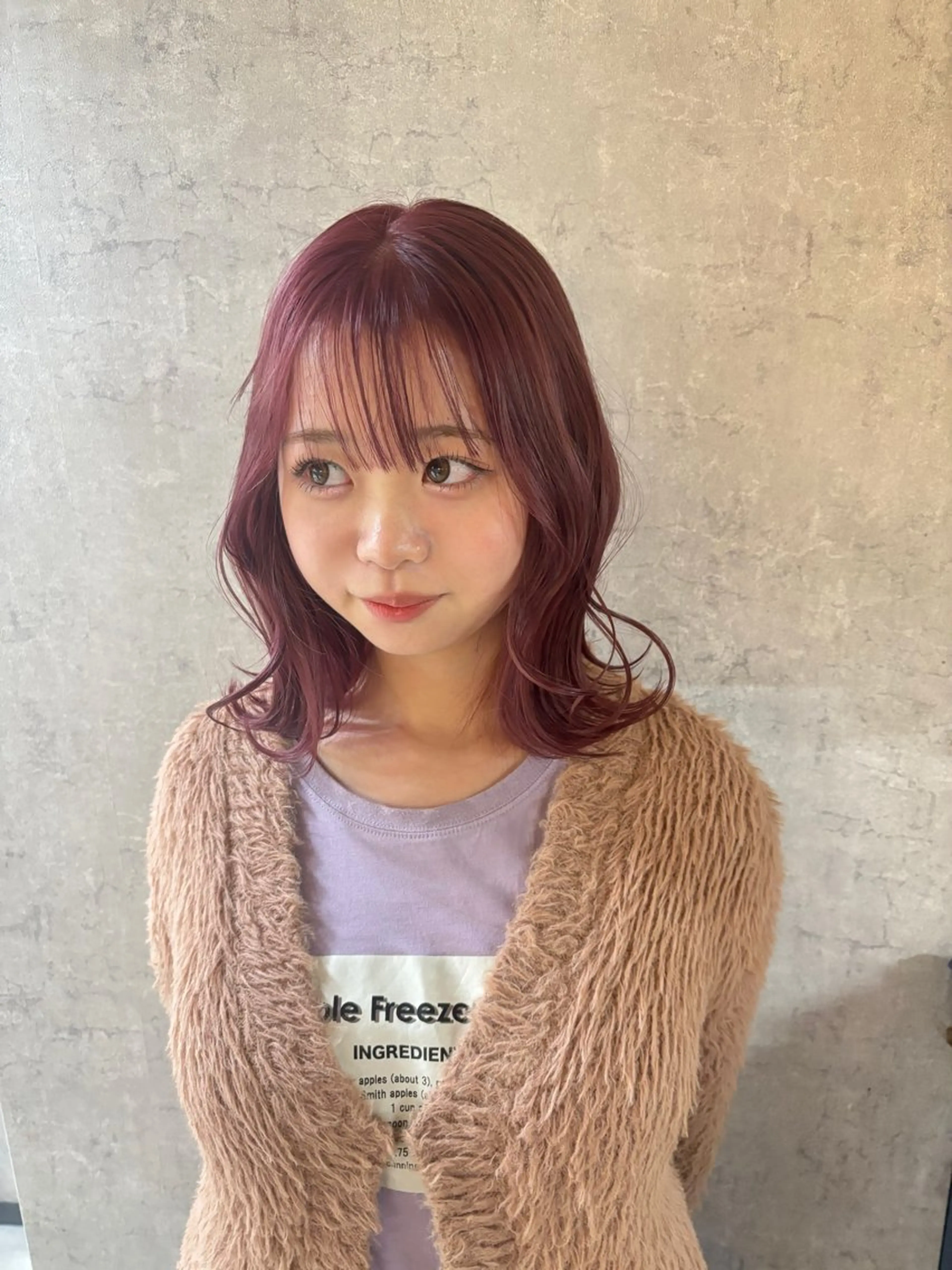 ミディアム ハイトーン/デザイン カラー/複雑履歴葉月のヘアスタイル