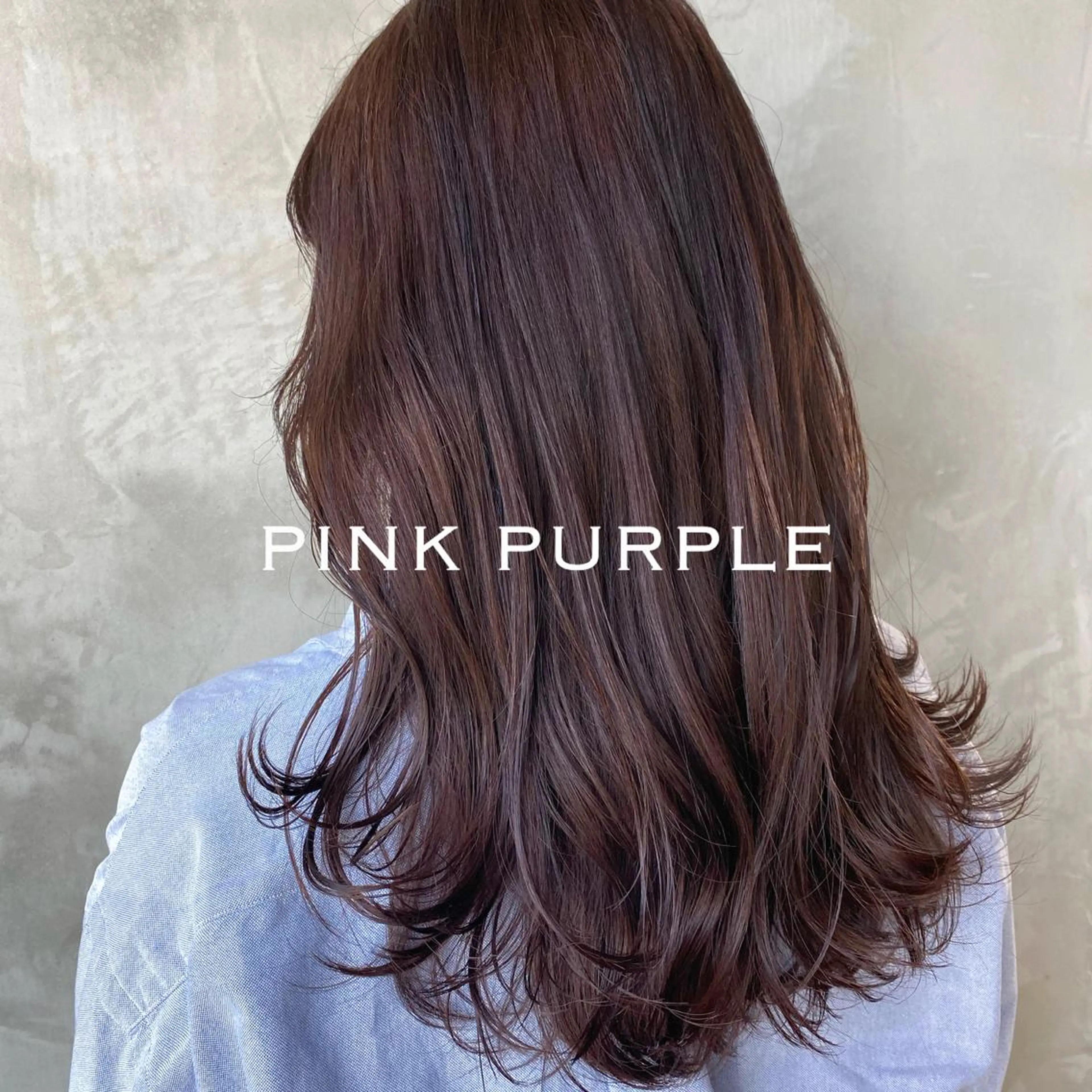 セミロング カラー ピンクカラー ピンクパープル パープルカラー カット ヘアカラー トリートメント ニュアンスカラー YUKAのヘアスタイル