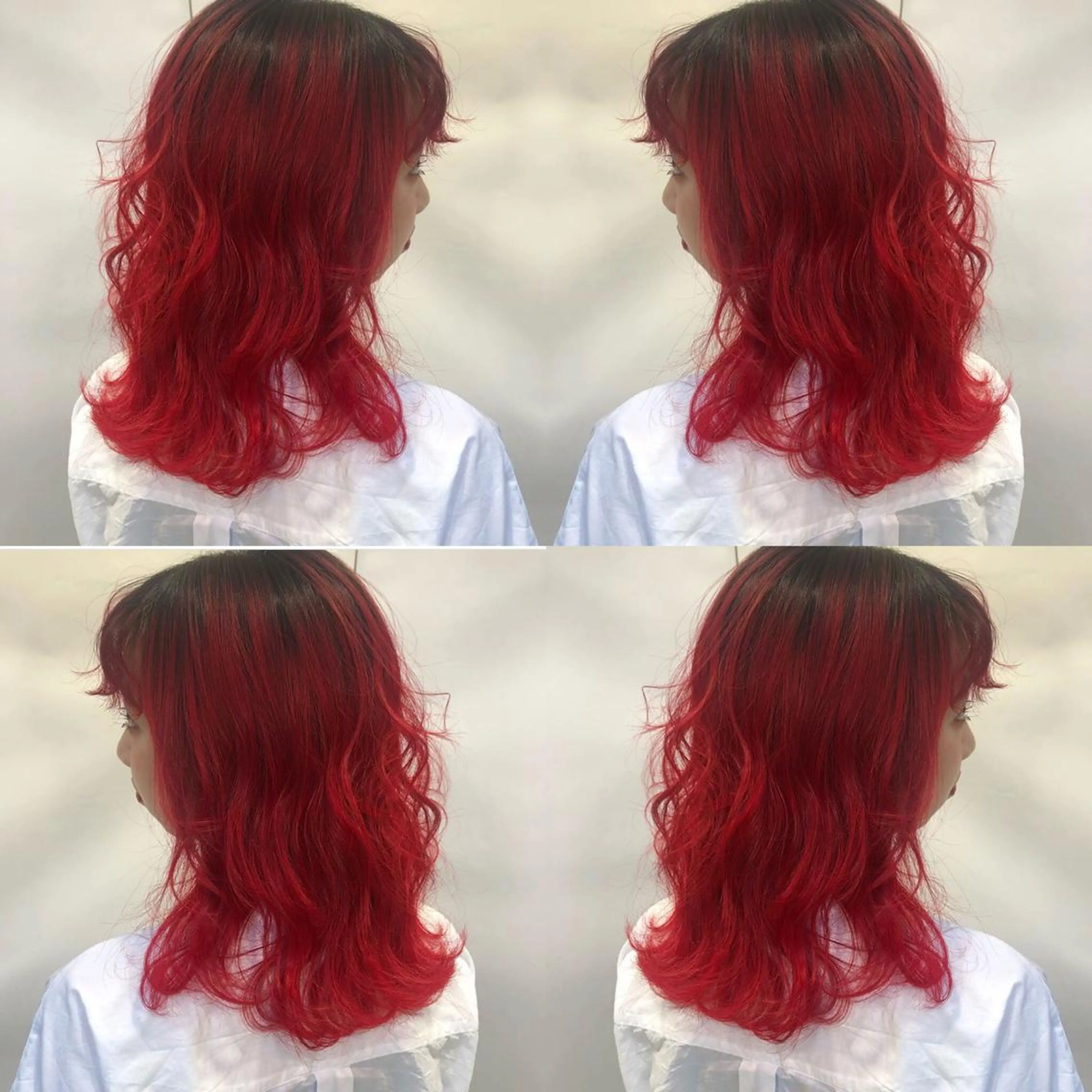 ロング カラー レッドカラー カット ヘアカラー トリートメント ヘアセット Happiness所属・🌻Insta指名 NO.1🌻Shoのヘアスタイル