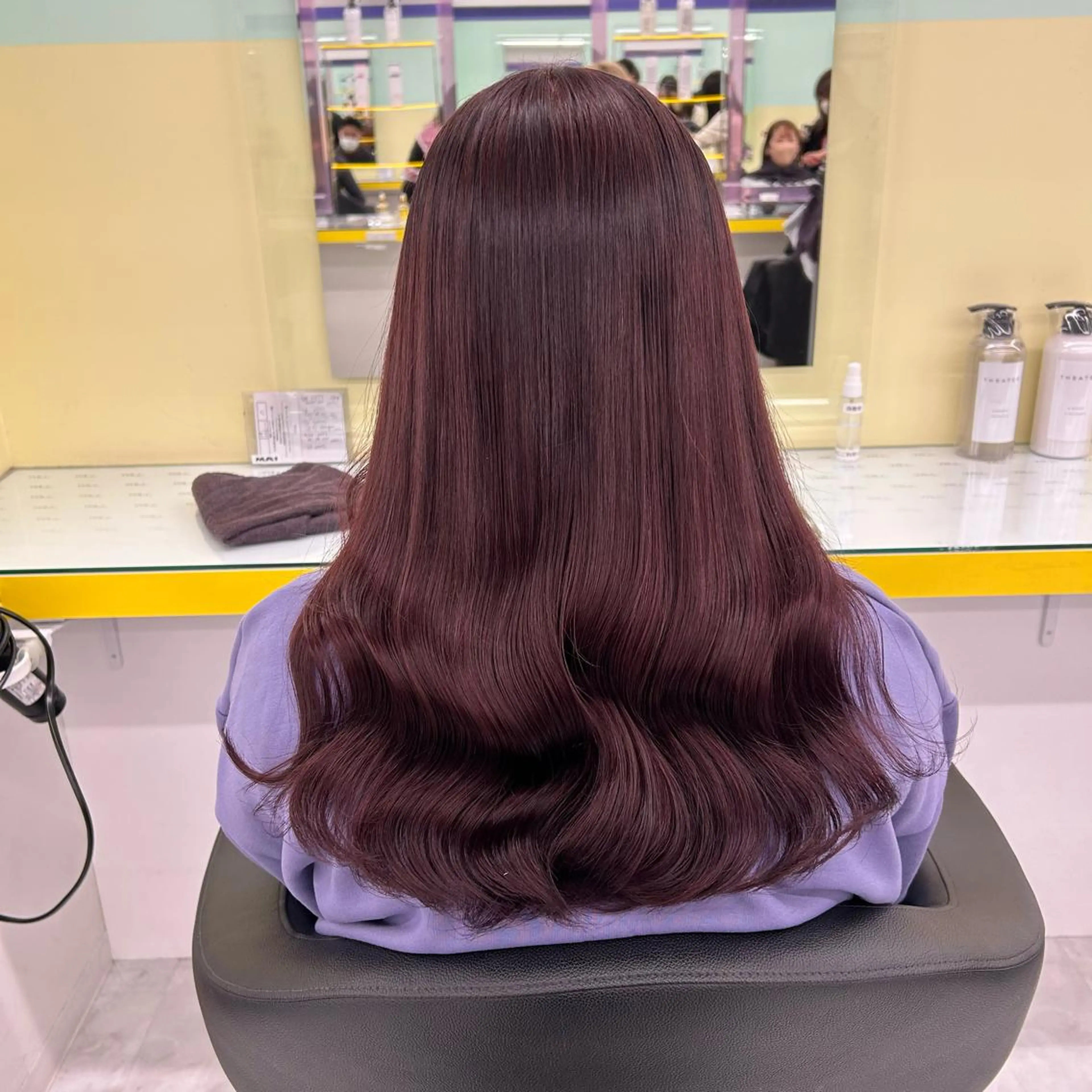セミロング カラー ヘアアレンジ ヘアカラー トリートメント mai🍑暖色カラー /レイヤー💖のヘアスタイル