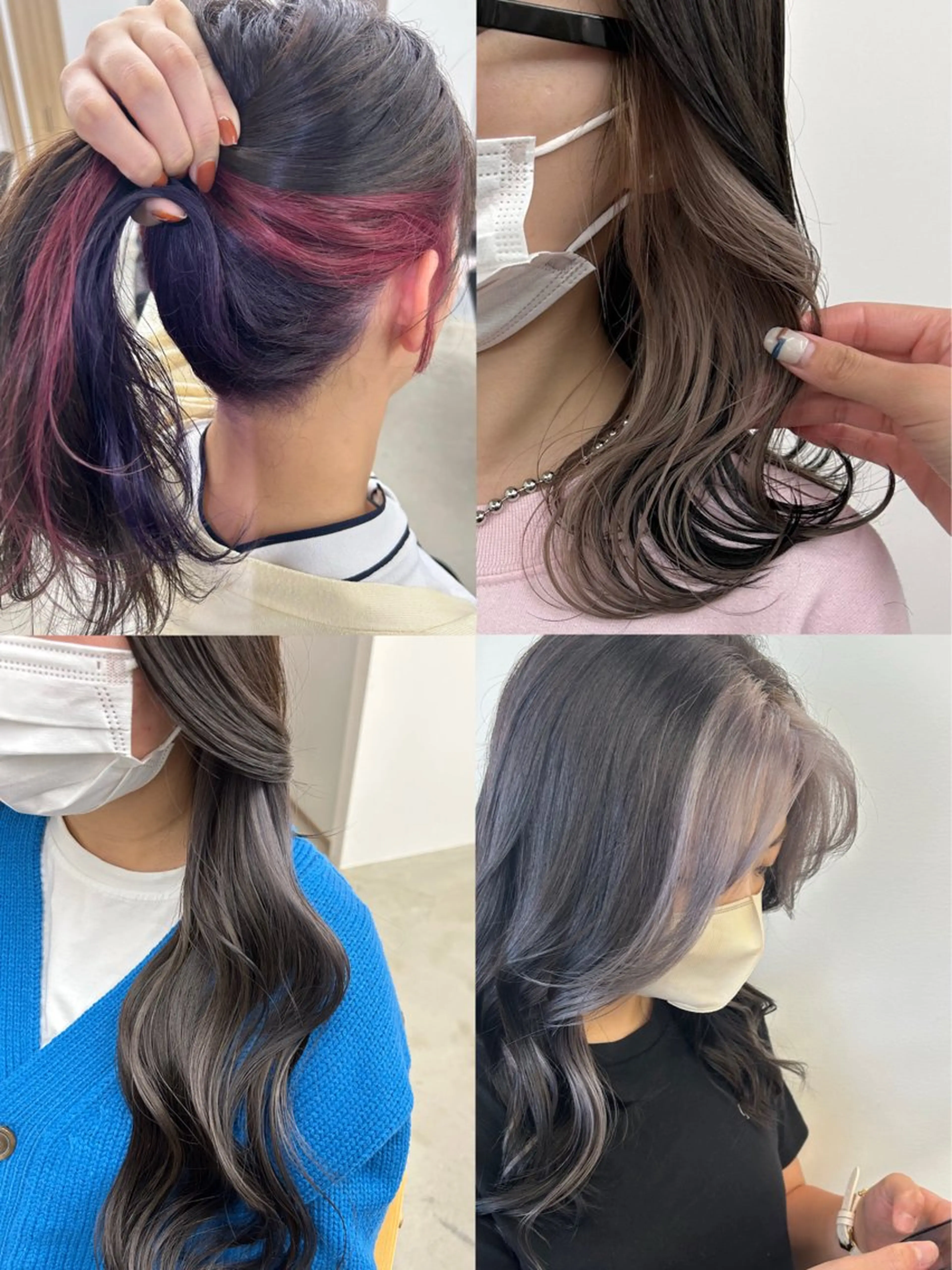 ロング カラー noa  🦋 ブリーチ/暖色のヘアスタイル