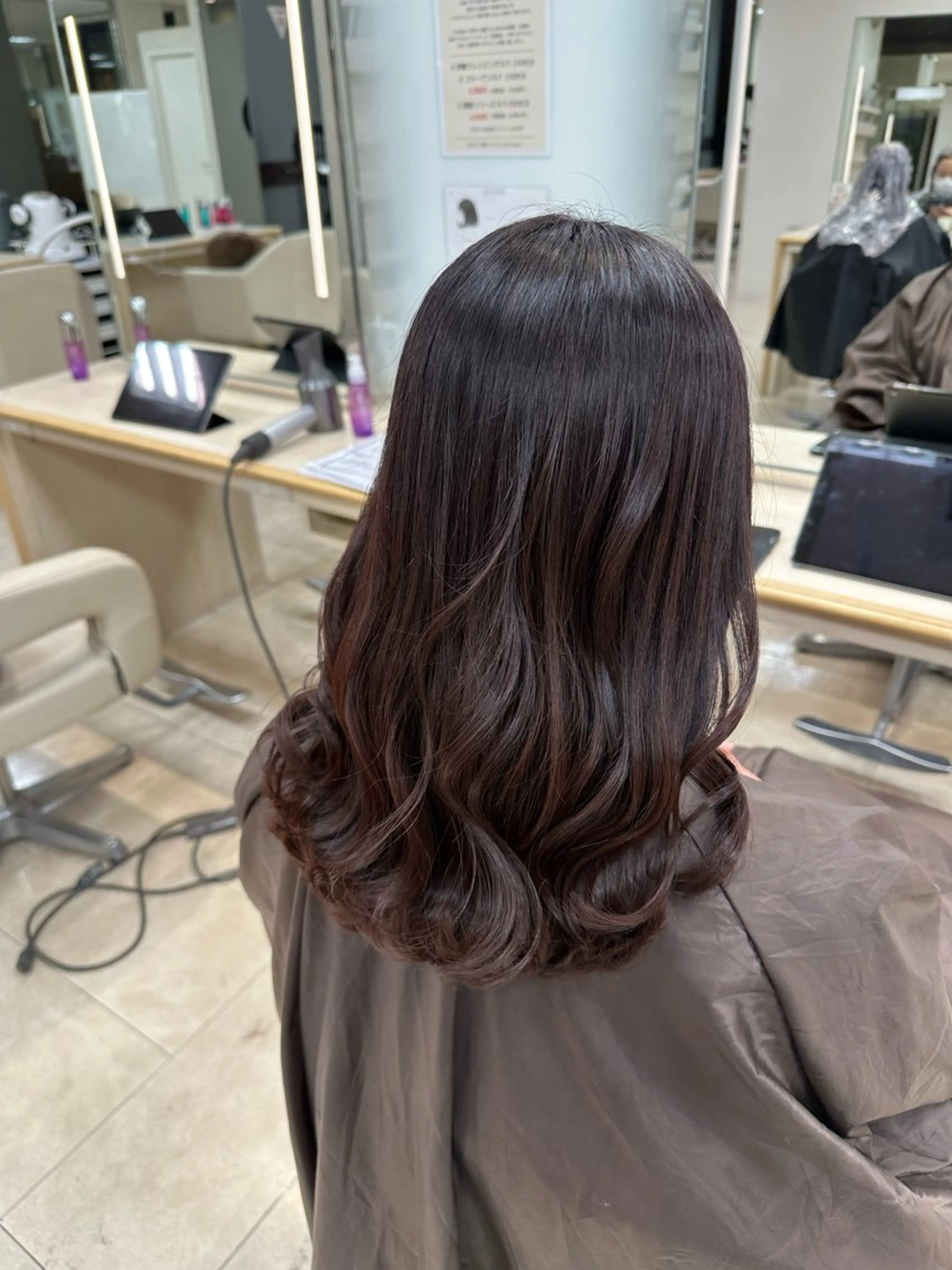 ロング カラー お悩み改善 黄金比みくのヘアスタイル