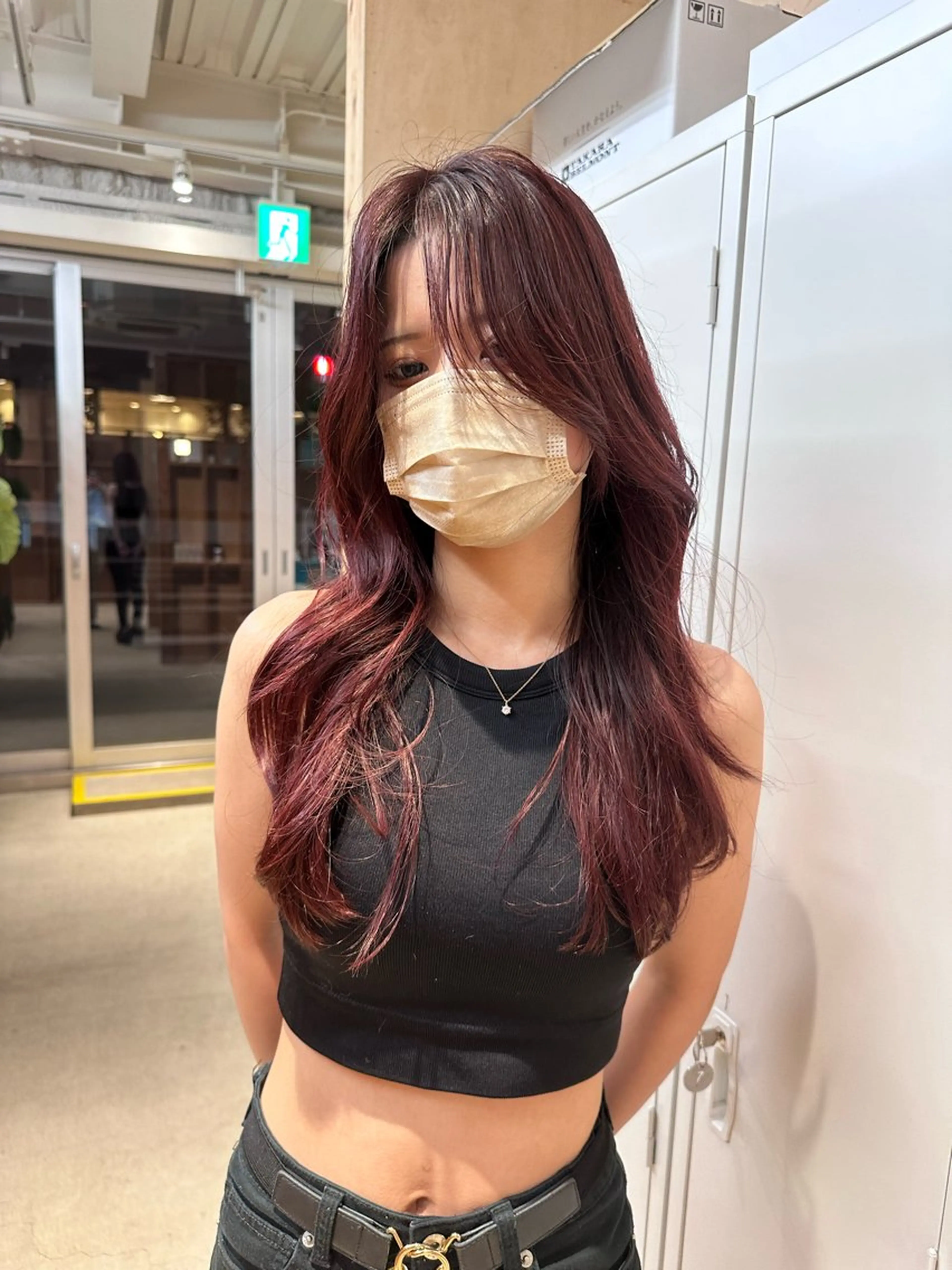 ロング カット ヘアカラー トリートメント 韓国ヘア/ワンホン ちひろのヘアスタイル