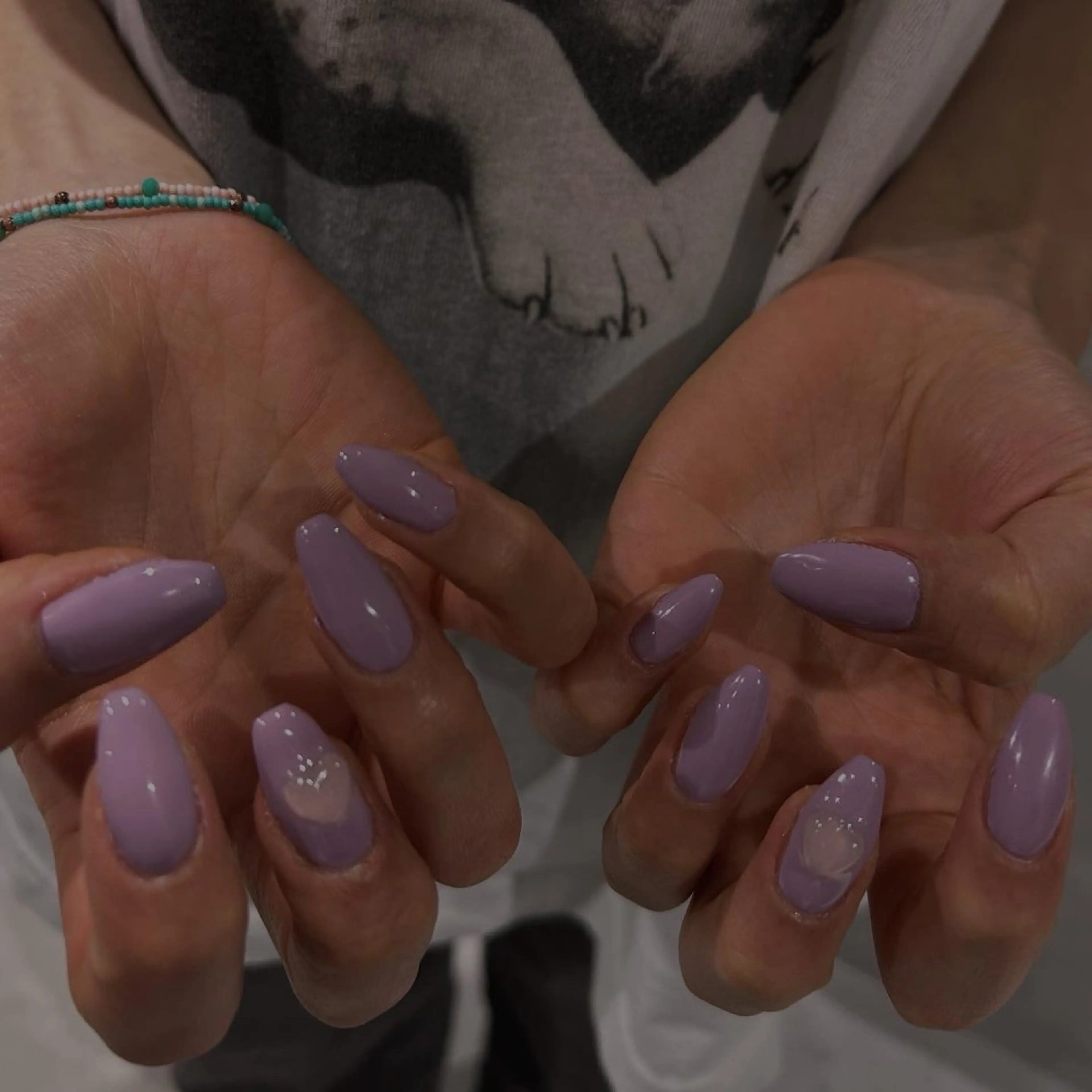 ネイル パープル 大山 なつみのネイルデザイン