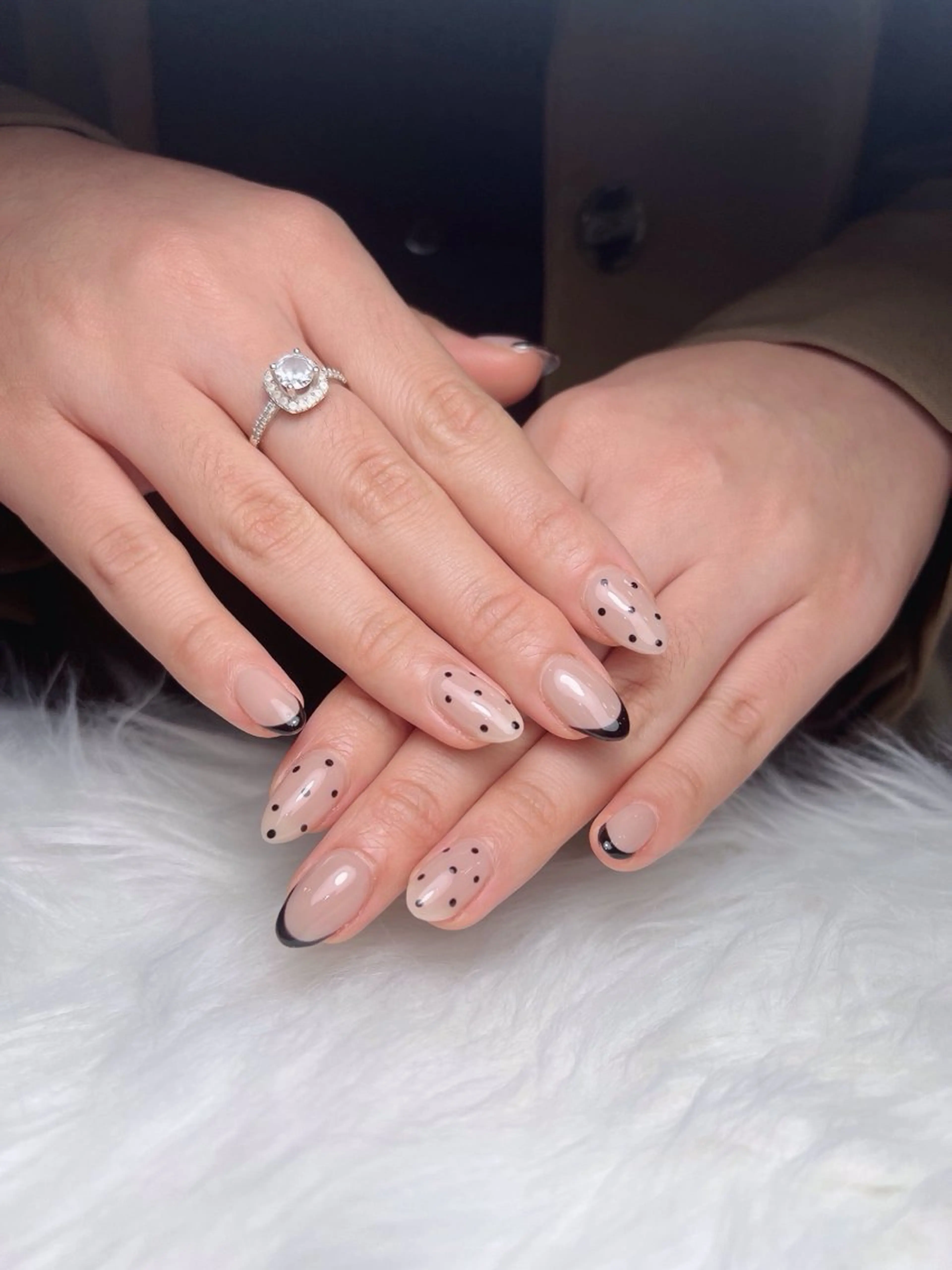 ネイル オーロラネイル ボルドー ブラウン 氷ネイル・うるうるネイル キラキラネイル ハンドネイル Sora  Nail 長さ出し専門店のネイルデザイン