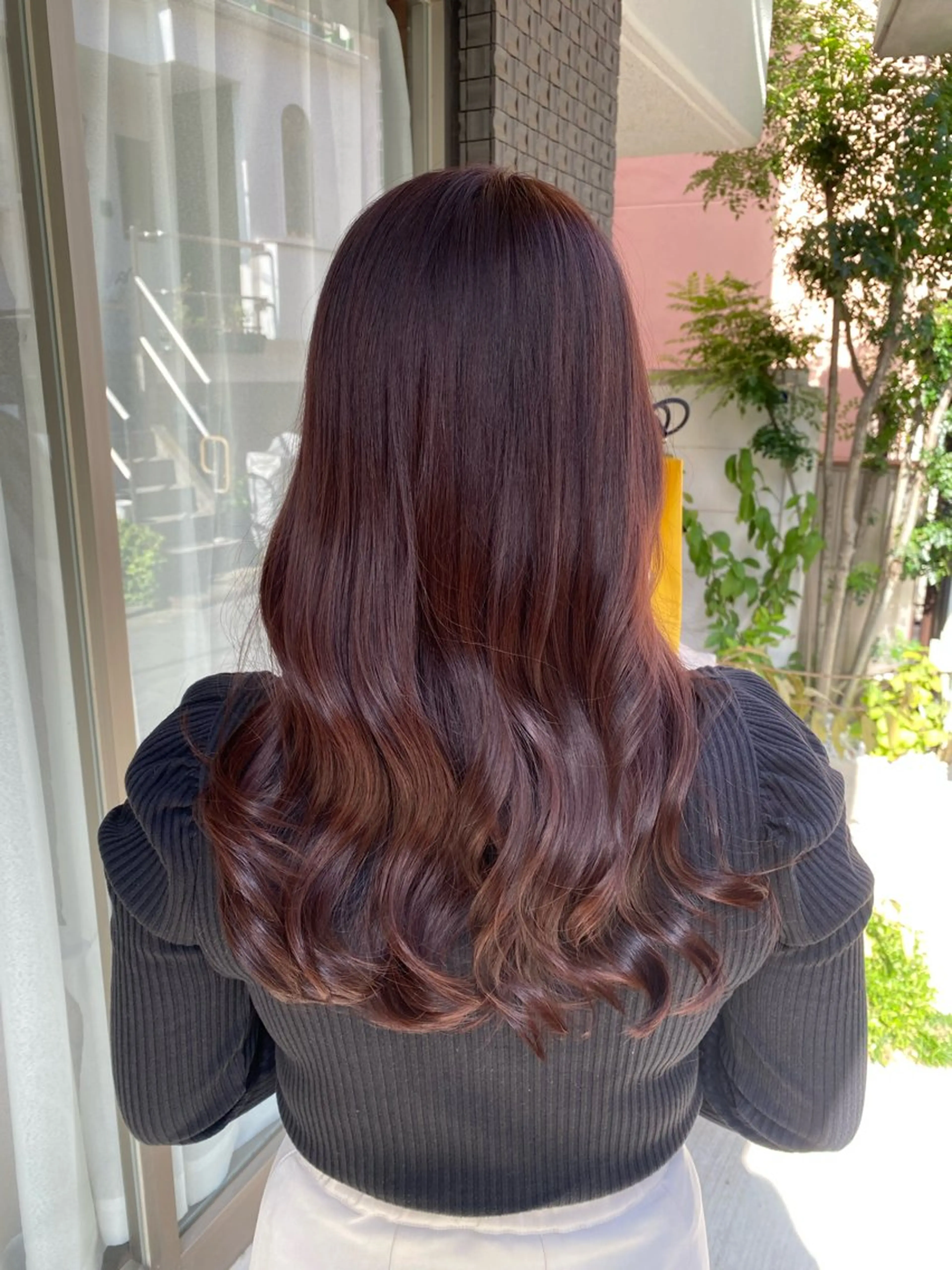 ロング カラー ブラウンカラー ピンクカラー ピンクブラウン カット ヘアカラー トリートメント グレージュ/レイヤー /韓国ヘア/RISAのヘアスタイル