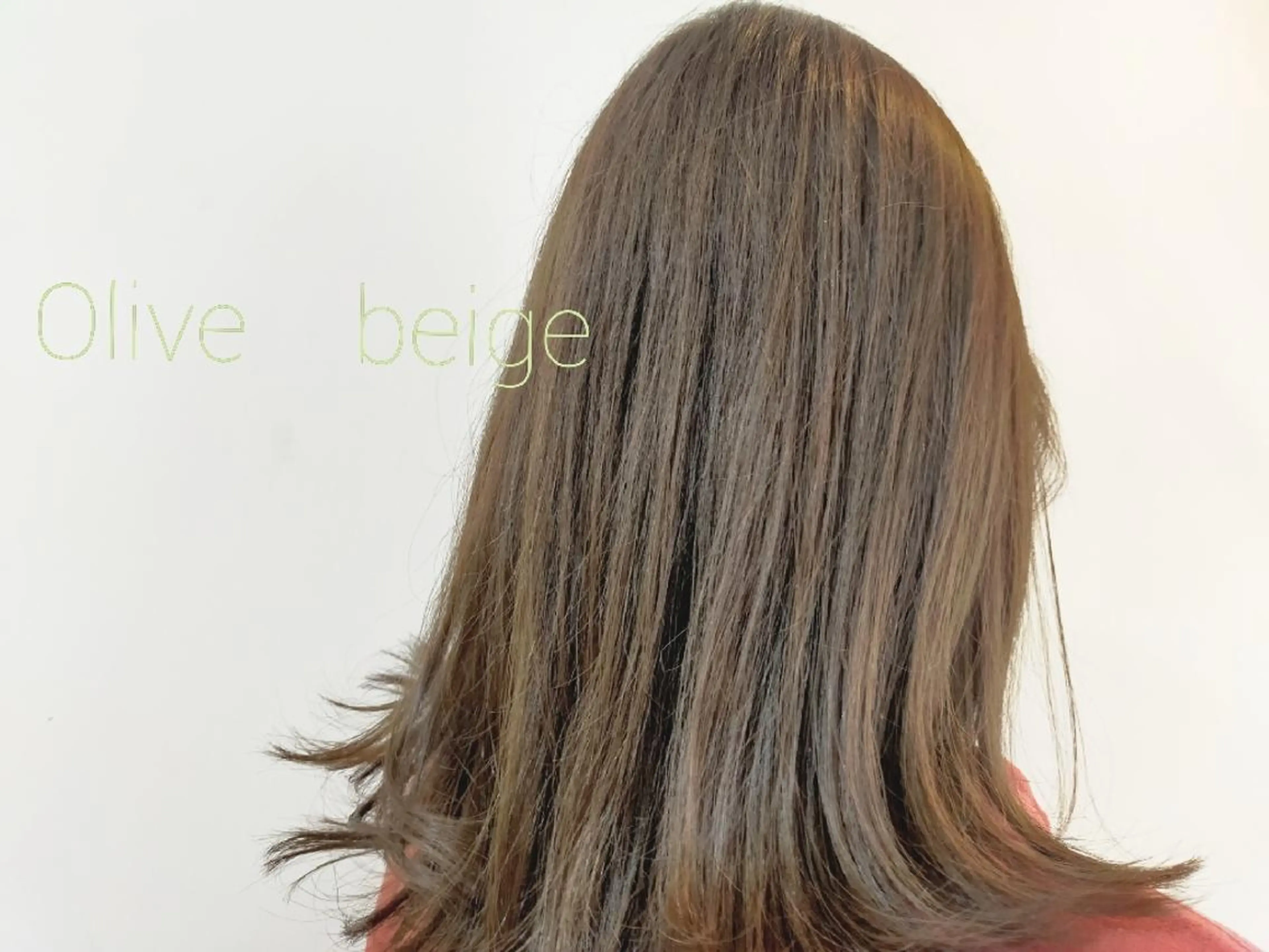 カラー セミロング ベージュカラー オリーブベージュ Culumi クルミ 松井照雄/梅田茶屋町のヘアスタイル