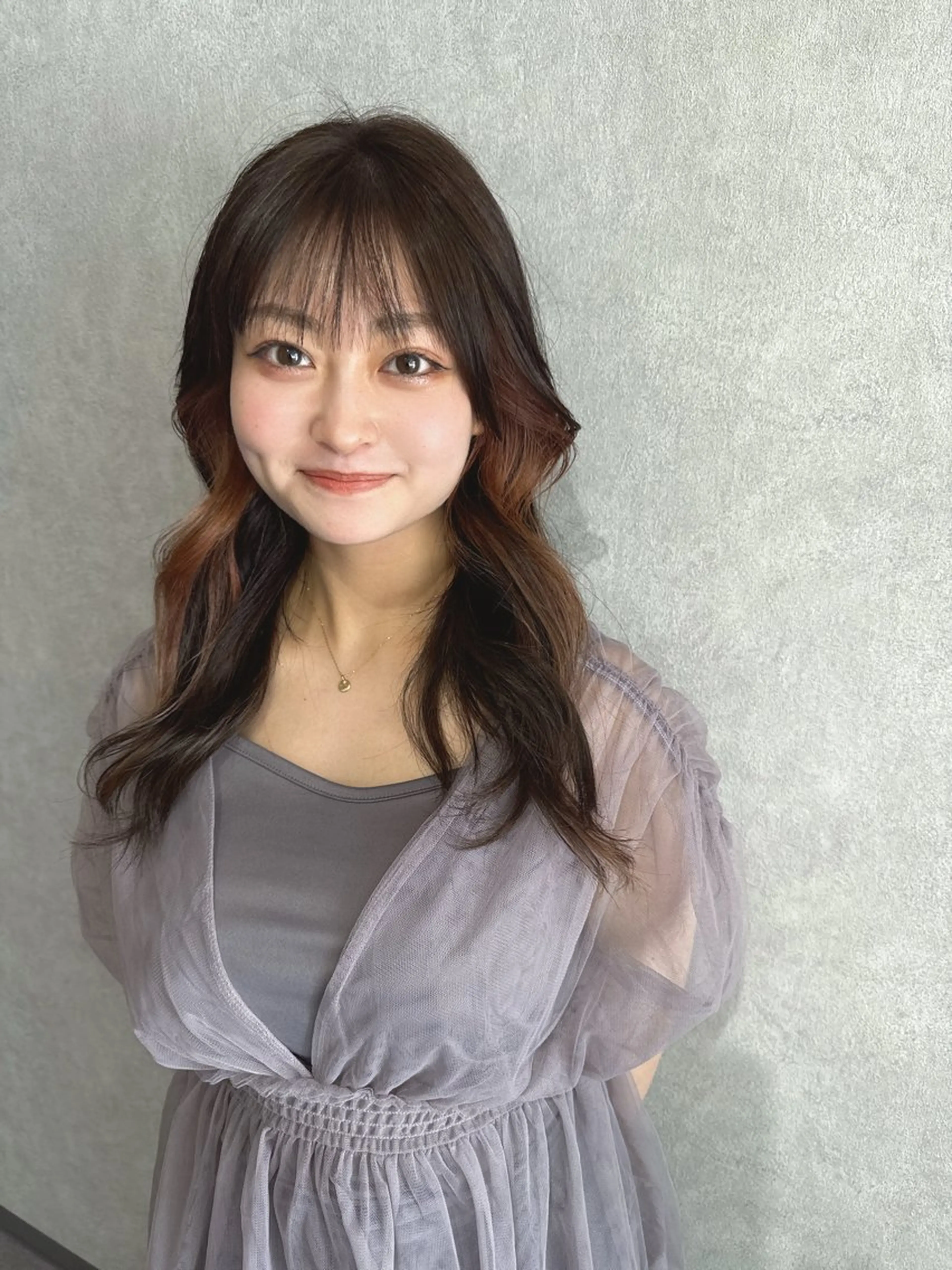 ロング カラー ベージュカラー ピンクカラー ピンクベージュ ヘアカラー Bish Yanaのヘアスタイル