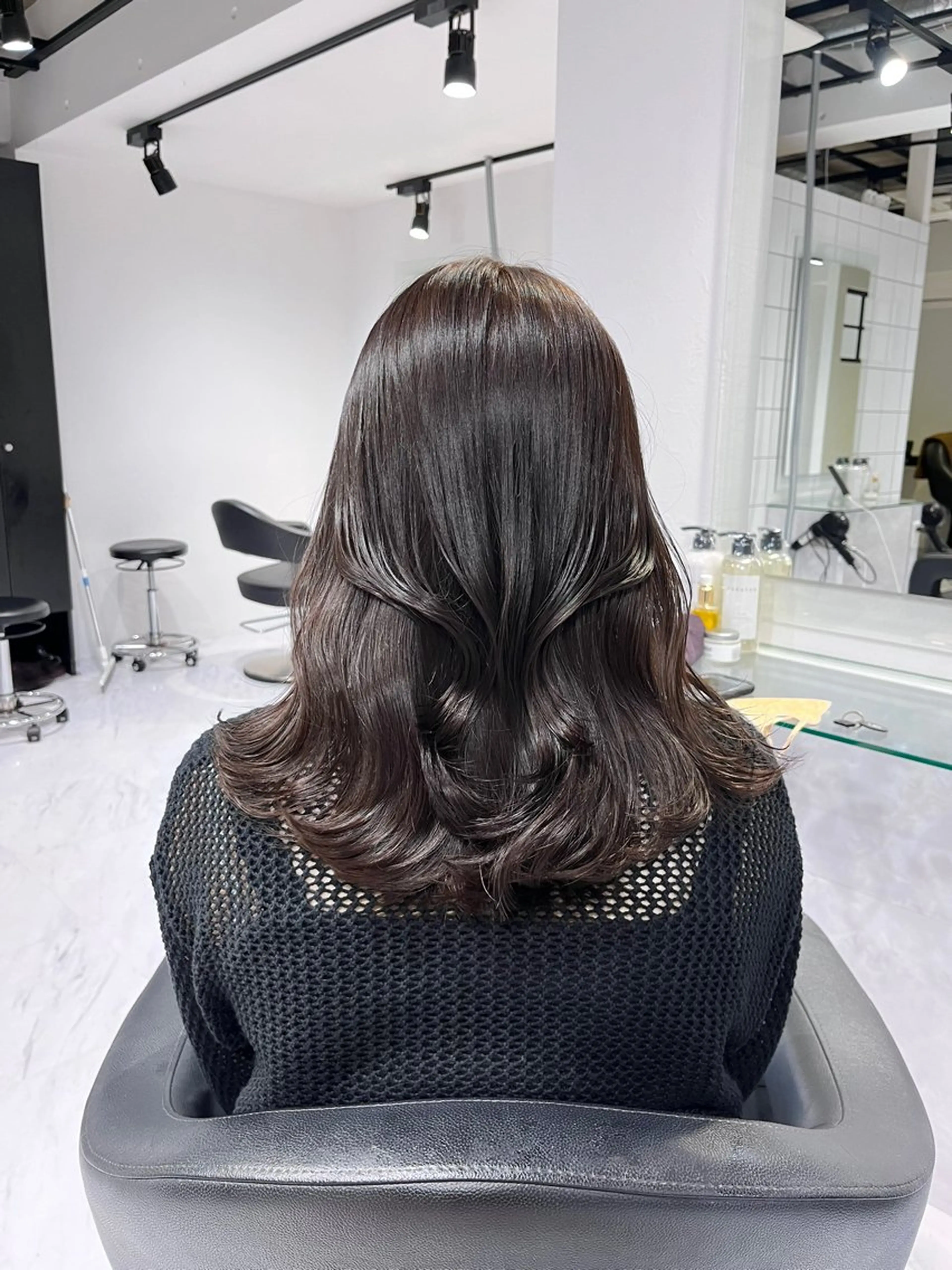 セミロング カラー 髪質改善🩰透明感カ ラー🎀hinanoのヘアスタイル