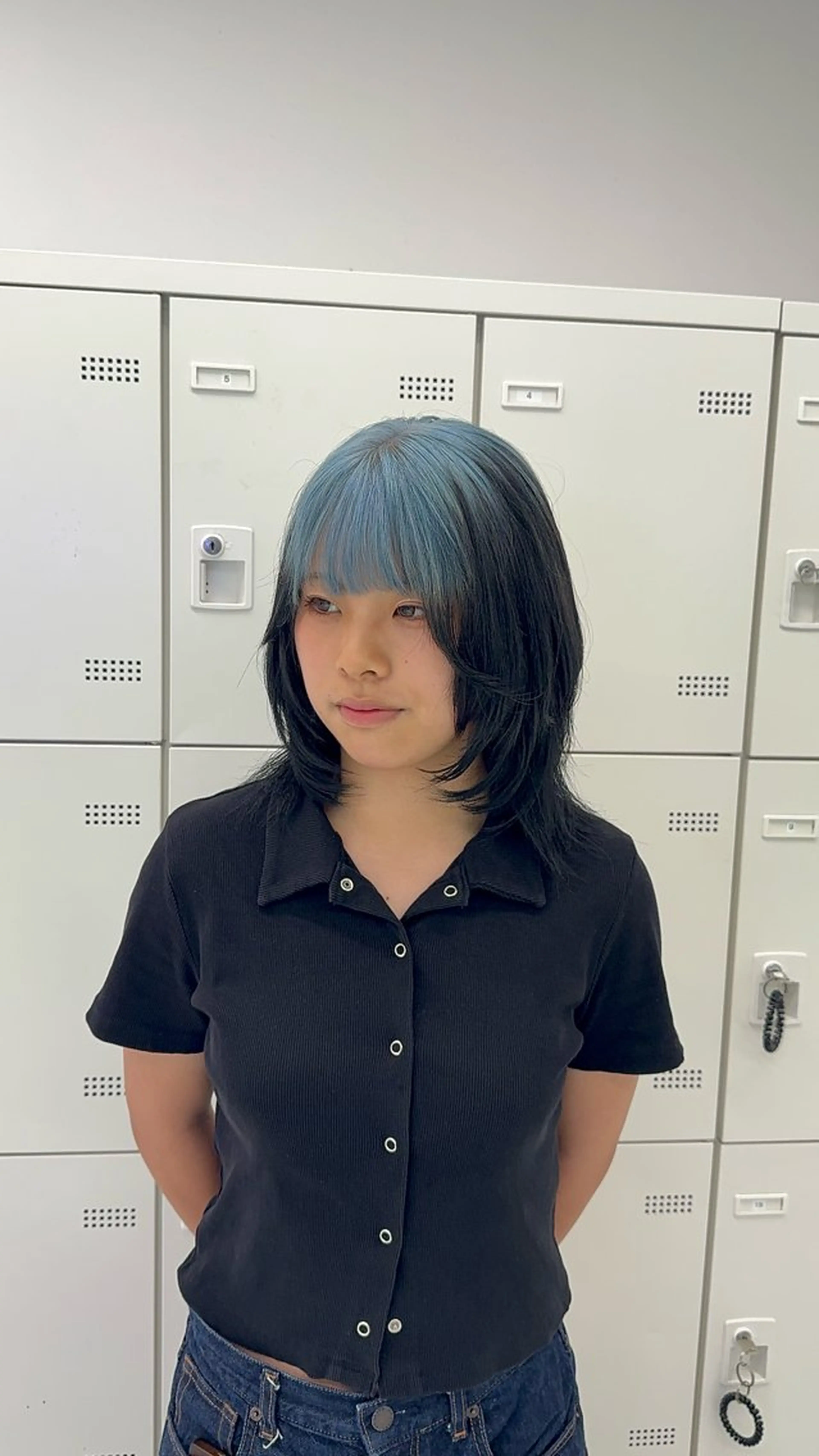 ミディアム カラー ヘアアレンジ ヘアカラー トリートメント ヘッドスパ ヘアセット ハイトーン艶カラー 🤍ゆうひのヘアスタイル