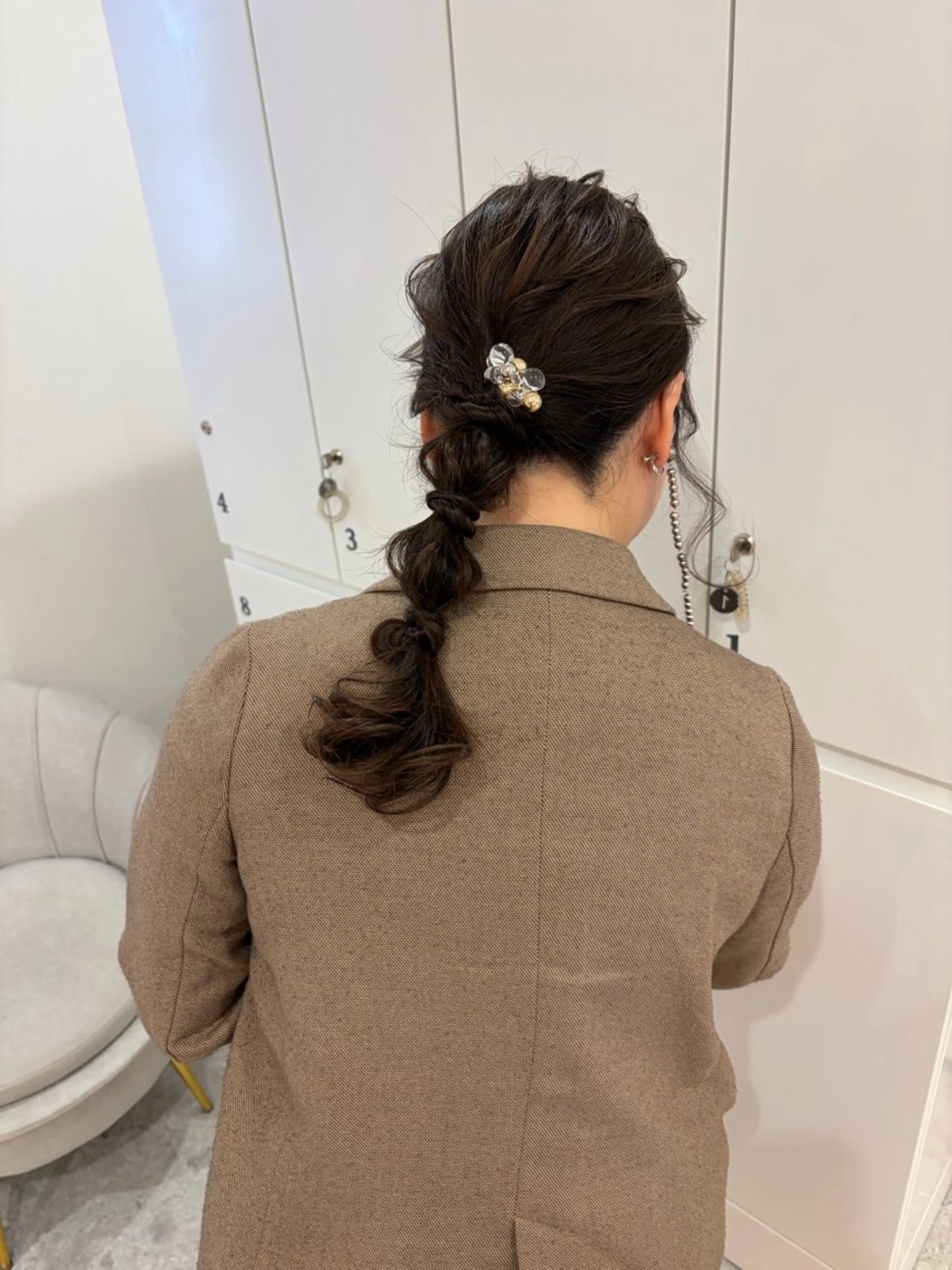 セミロング ヘアアレンジ ヘアセット ヘアセット/レイヤー オリーブ/はるか🎀のヘアスタイル
