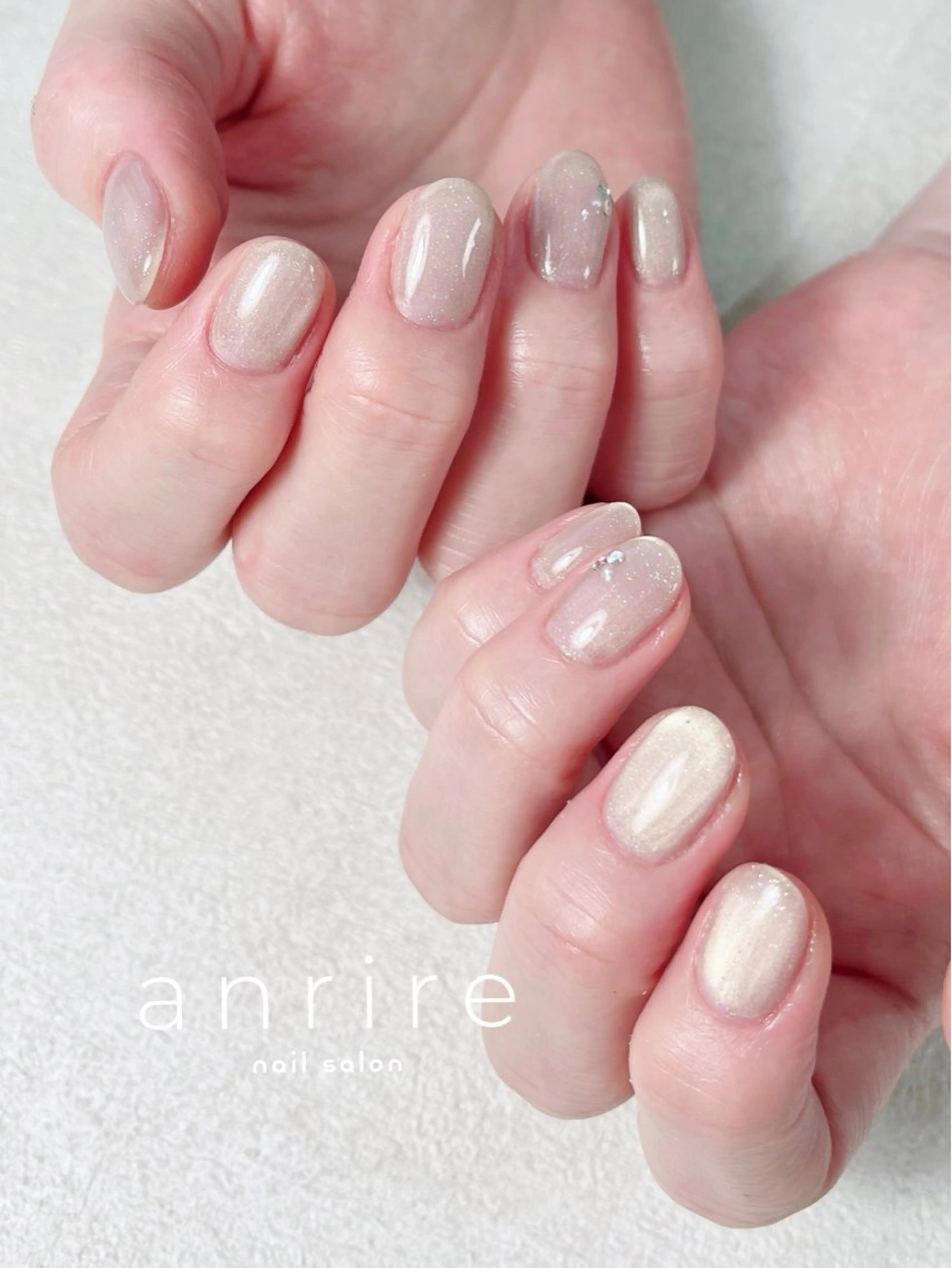 ネイル フラッシュネイル フラッシュマグ ジェルネイル キラキラネイル マグネットネイル ハンドネイル nailsalon anrireのネイルデザイン