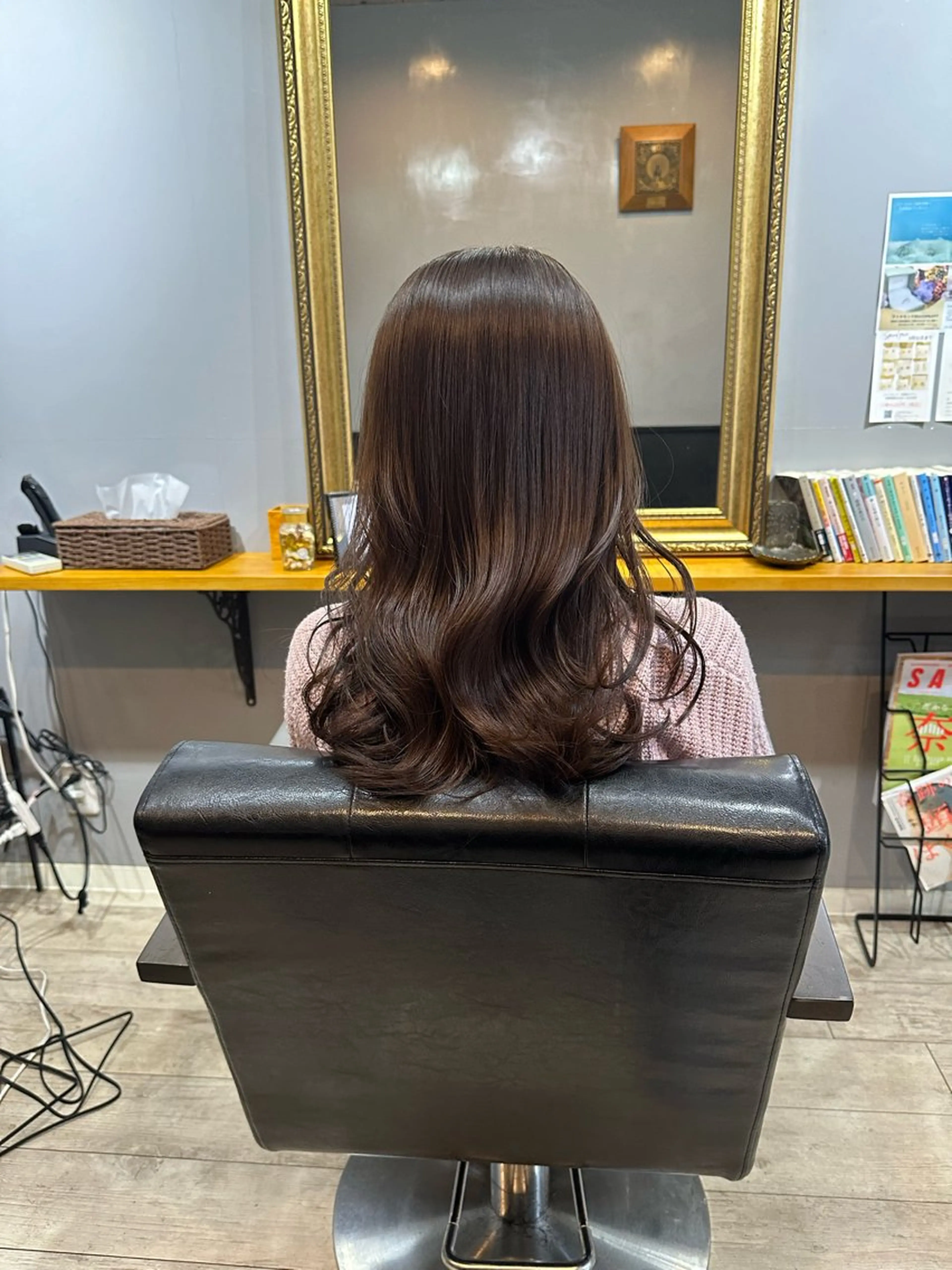 セミロング カラー 渡辺俊介 暗髪カラー /美髪矯正/髪質改善のヘアスタイル