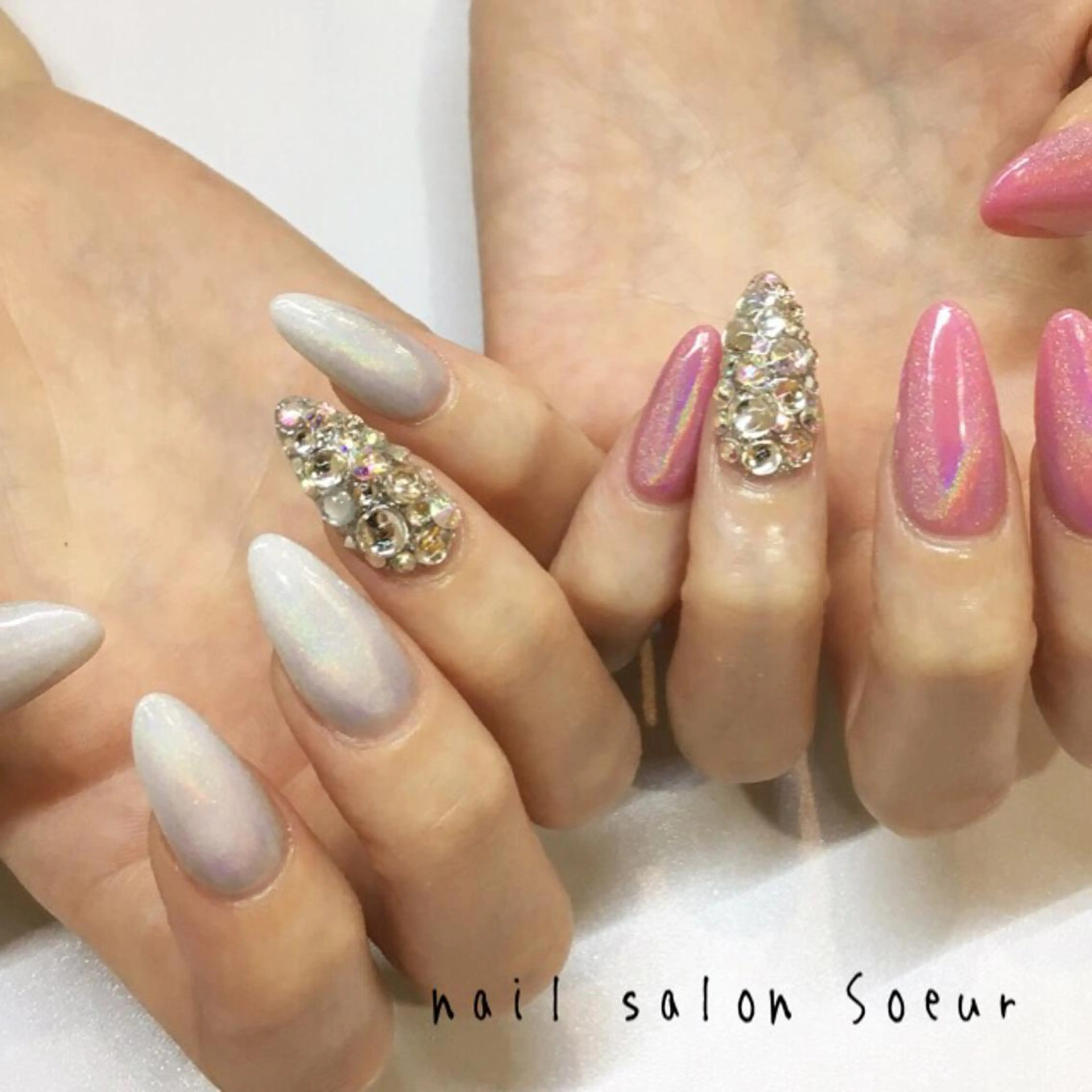 ネイル 持ち込み スカルプネイル ハンドネイル nail salon Soeurのネイルデザイン