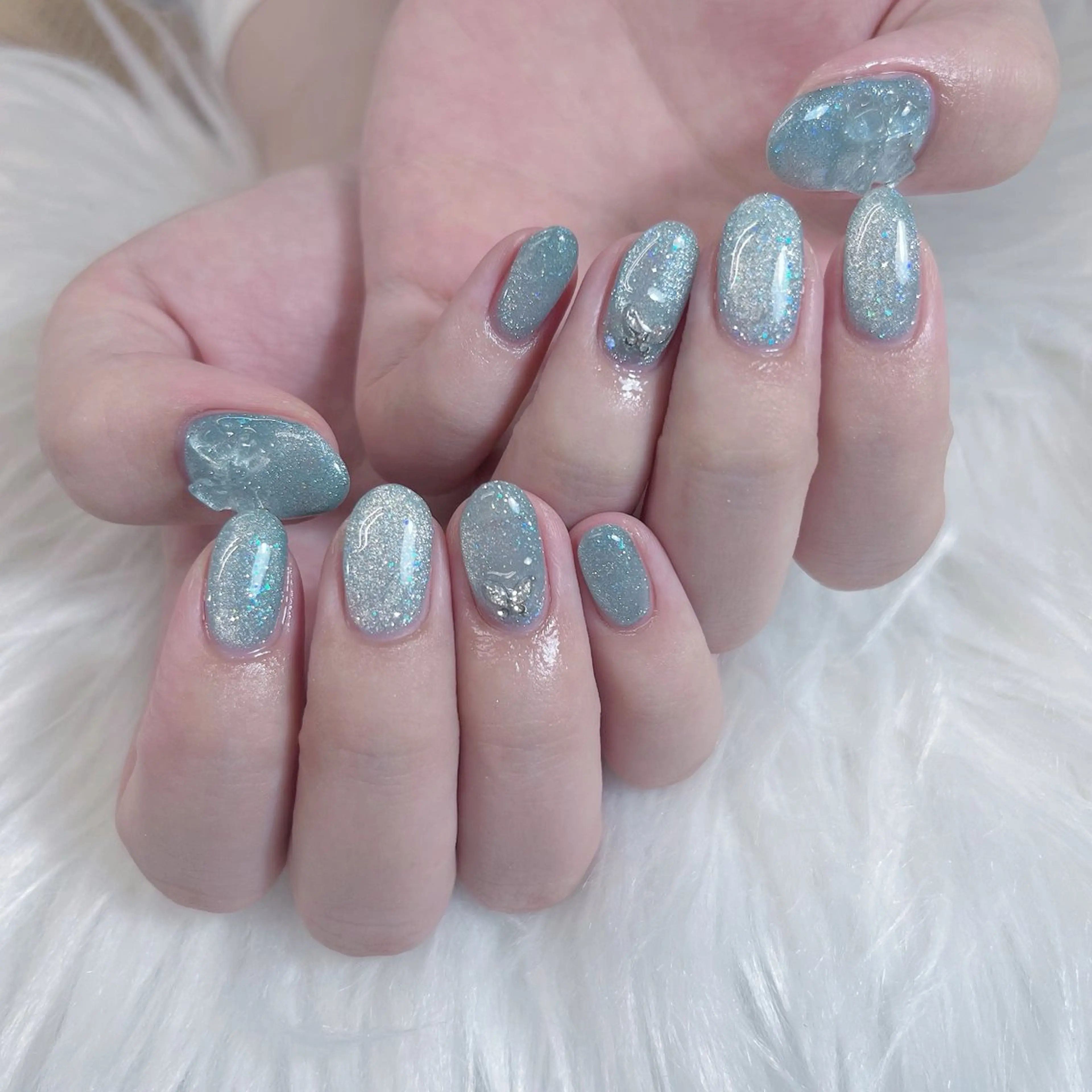 ネイル マグネットネイル Maya 🧊🫧‪のネイルデザイン