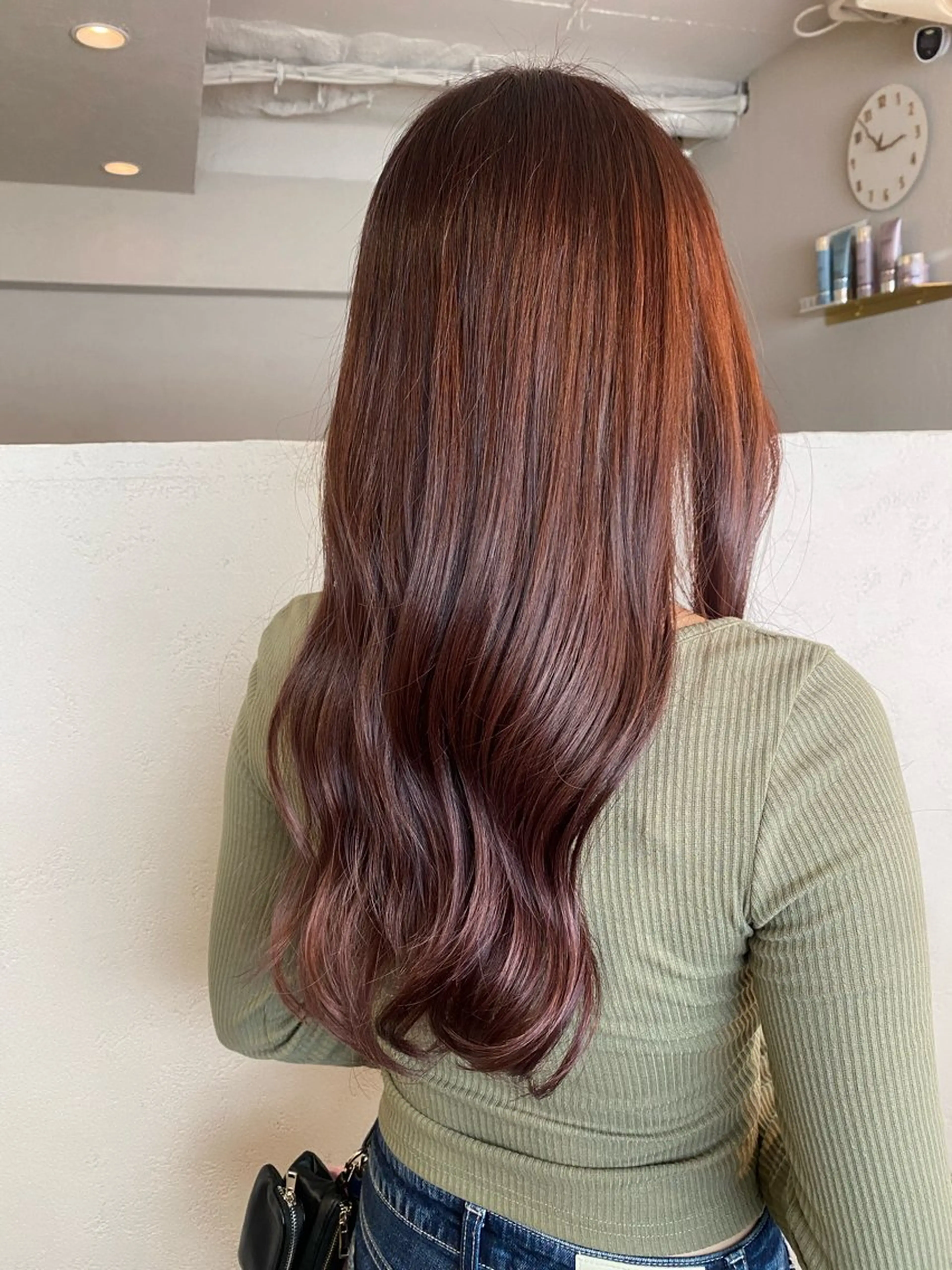 ロング カラー ラベンダーカラー ピンクカラー ピンクラベンダー 佐々木 雪菜のヘアスタイル