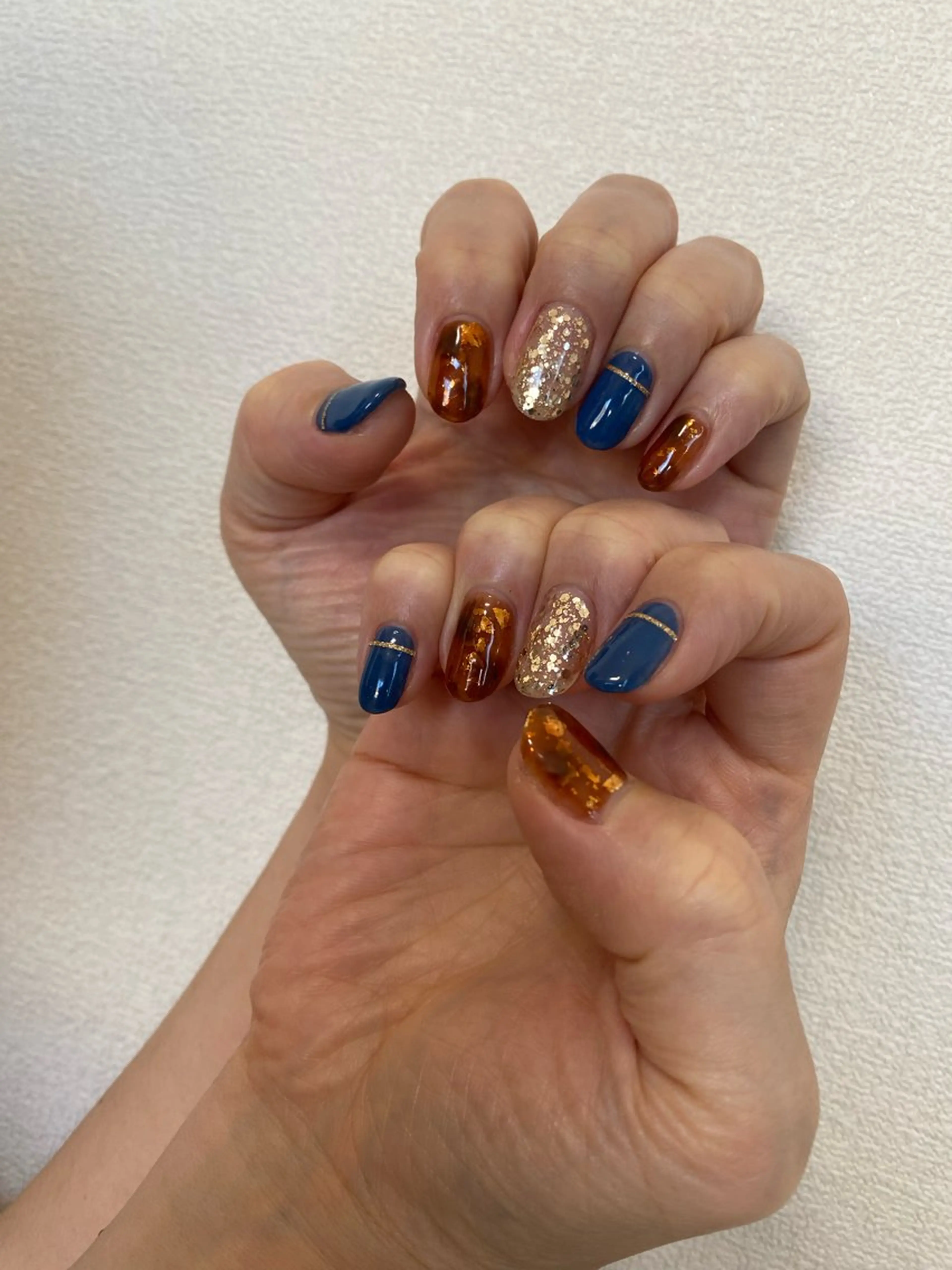 ネイル べっ甲ネイル ハンドネイル 自宅サロン FeelFreeのマツエク・マツパデザイン