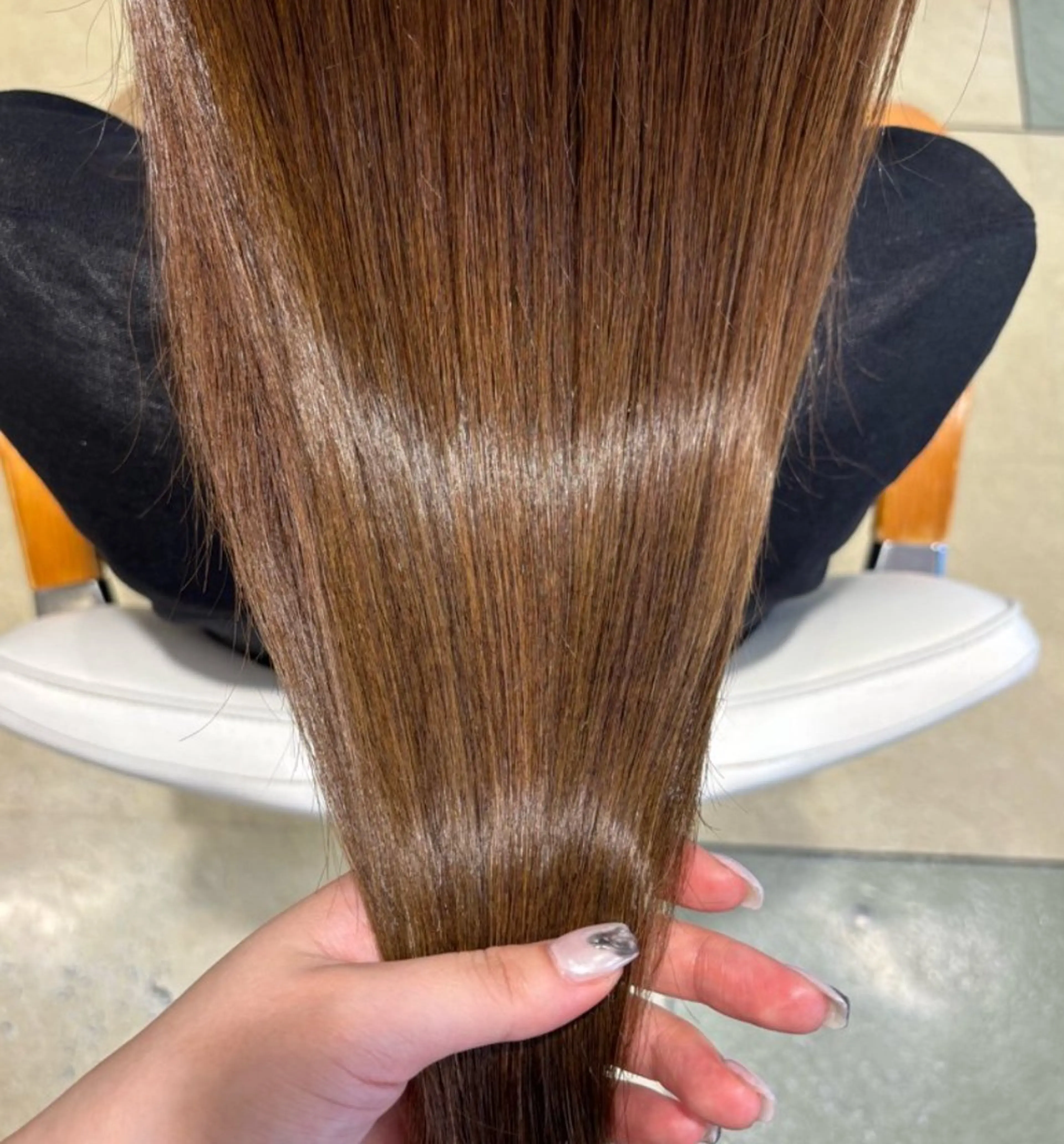 ロング カラー ケアカラー 髪質改善 ロング トリートメント 透明感カラー/ くびれヘア/ユウユのヘアスタイル