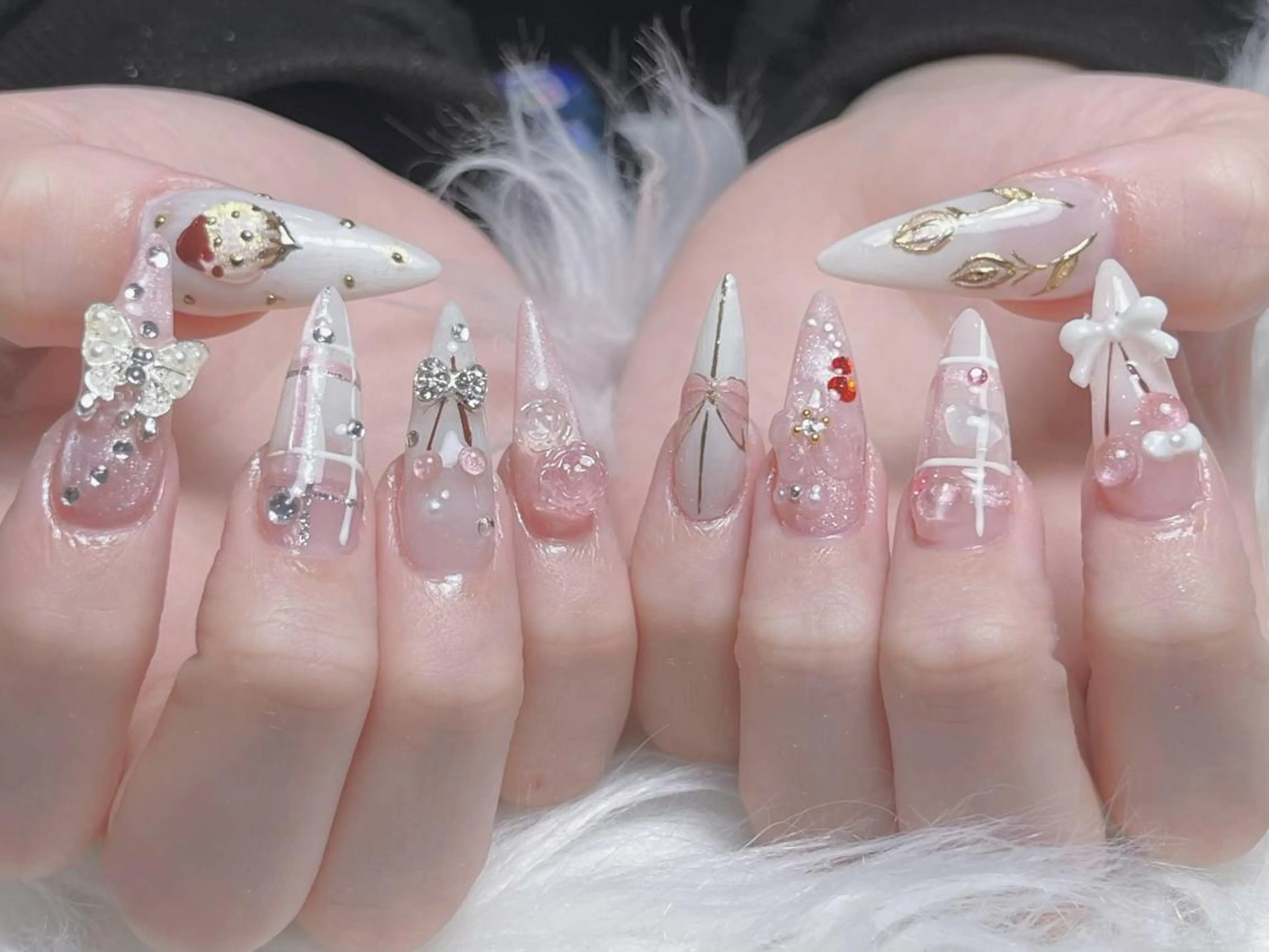 ネイル ボルドー チークネイル 長さ出し フレンチネイル ジェルネイル Yuu🎀 Belle Nailのネイルデザイン