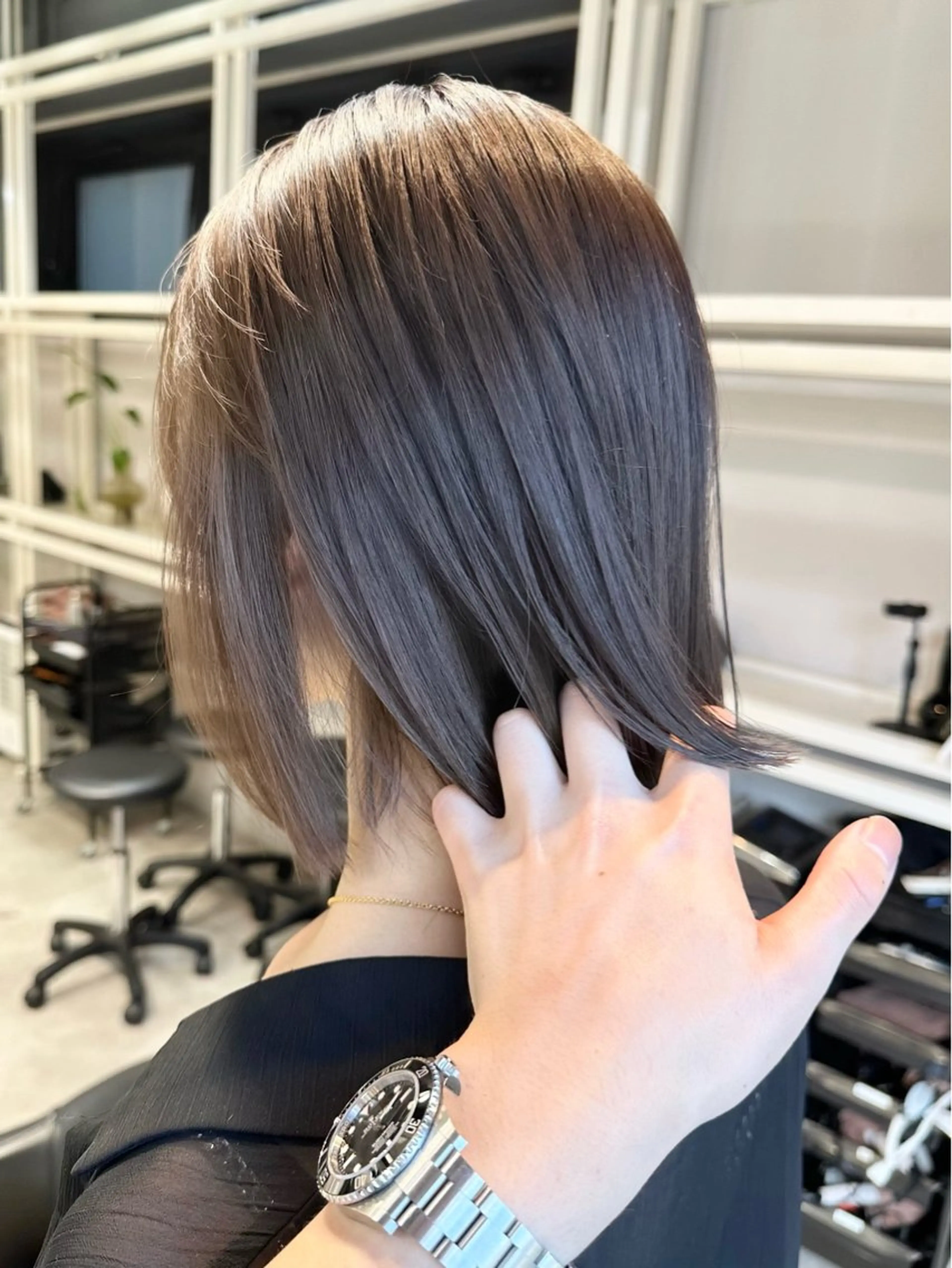 ショート カット ヘアカラー トリートメント ✨透明感カラー/縮毛 恵比寿HAYATO✨のヘアスタイル