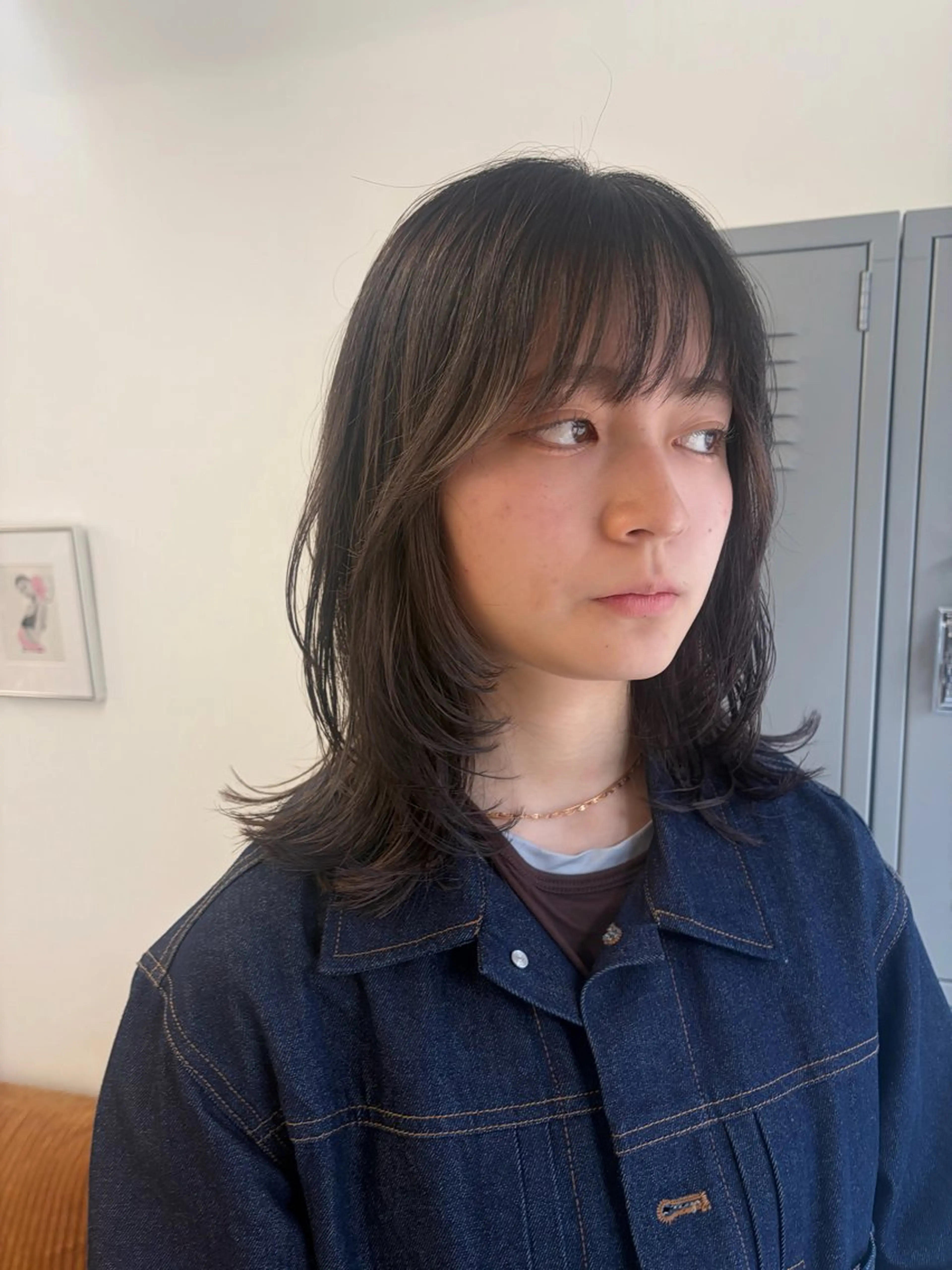 ミディアム ミディアムレイヤー レイヤーカット カット トリートメント cana 札幌レイヤースタイルのヘアスタイル